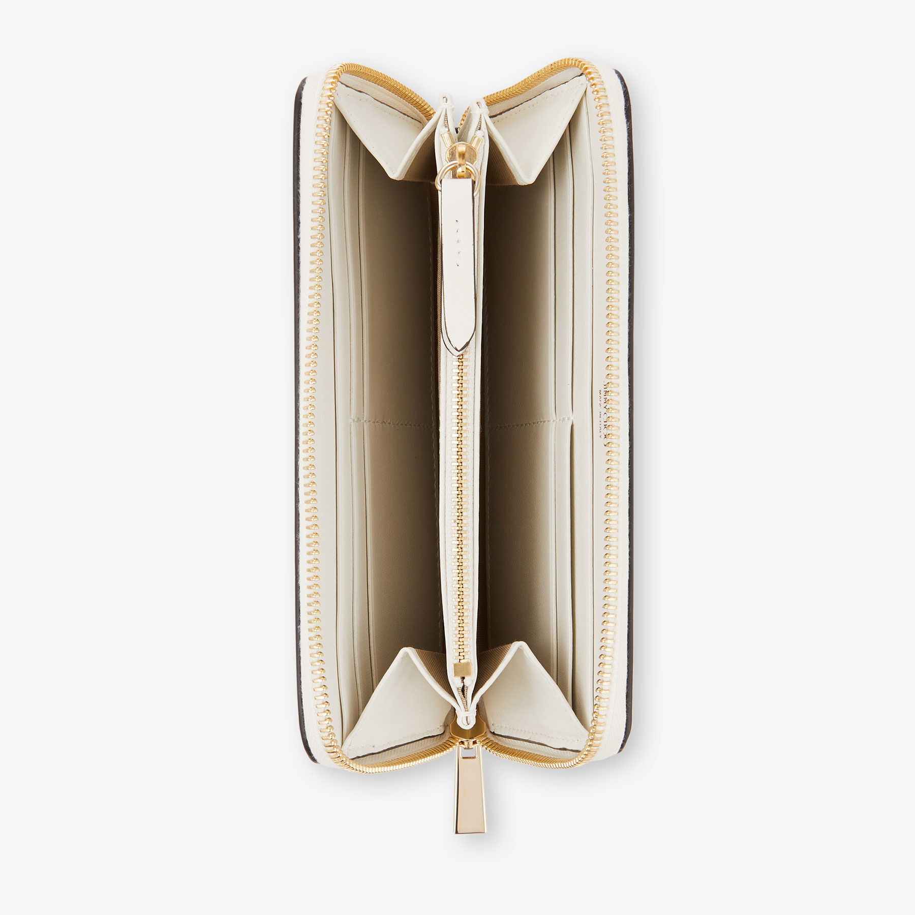 Pippa | Latte Calf Leather Wallet with Metal and Crystal