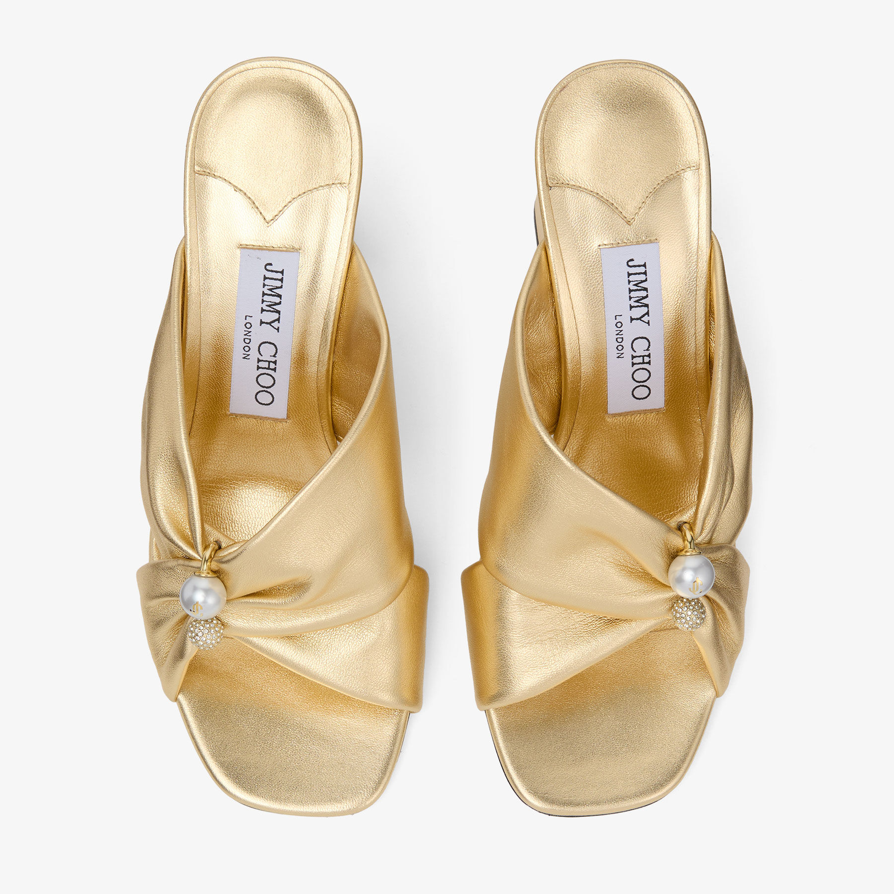 Rafi 85 | Gold Metallic Nappa Leather Sandals | JIMMY CHOO