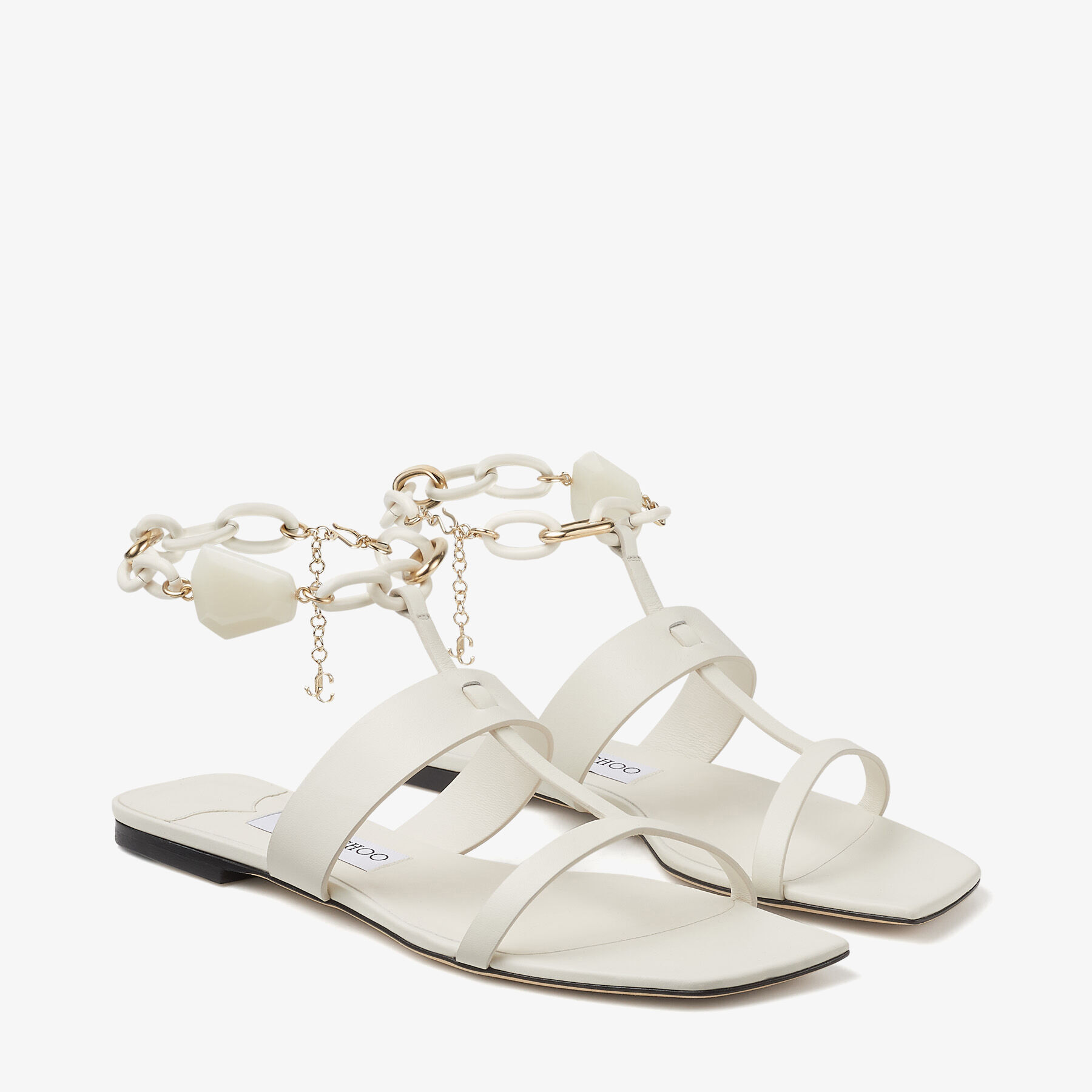 Jimmy Choo 'Reed’ sandals Jimmy Choo Reed Leather Flat Women's Orange 37 | eBay