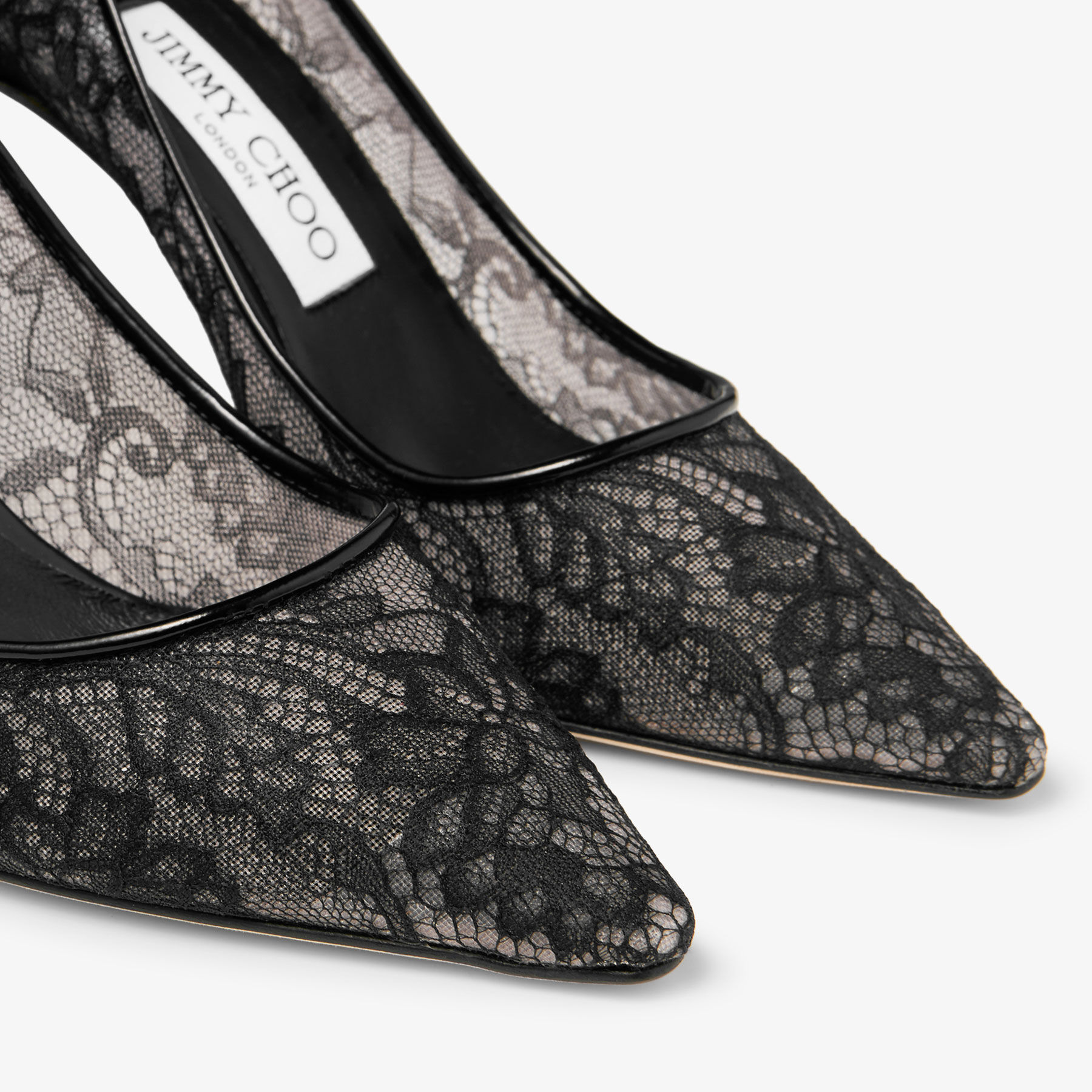 Romy 85 | Black Jimmy Choo Lace Pumps | JIMMY CHOO