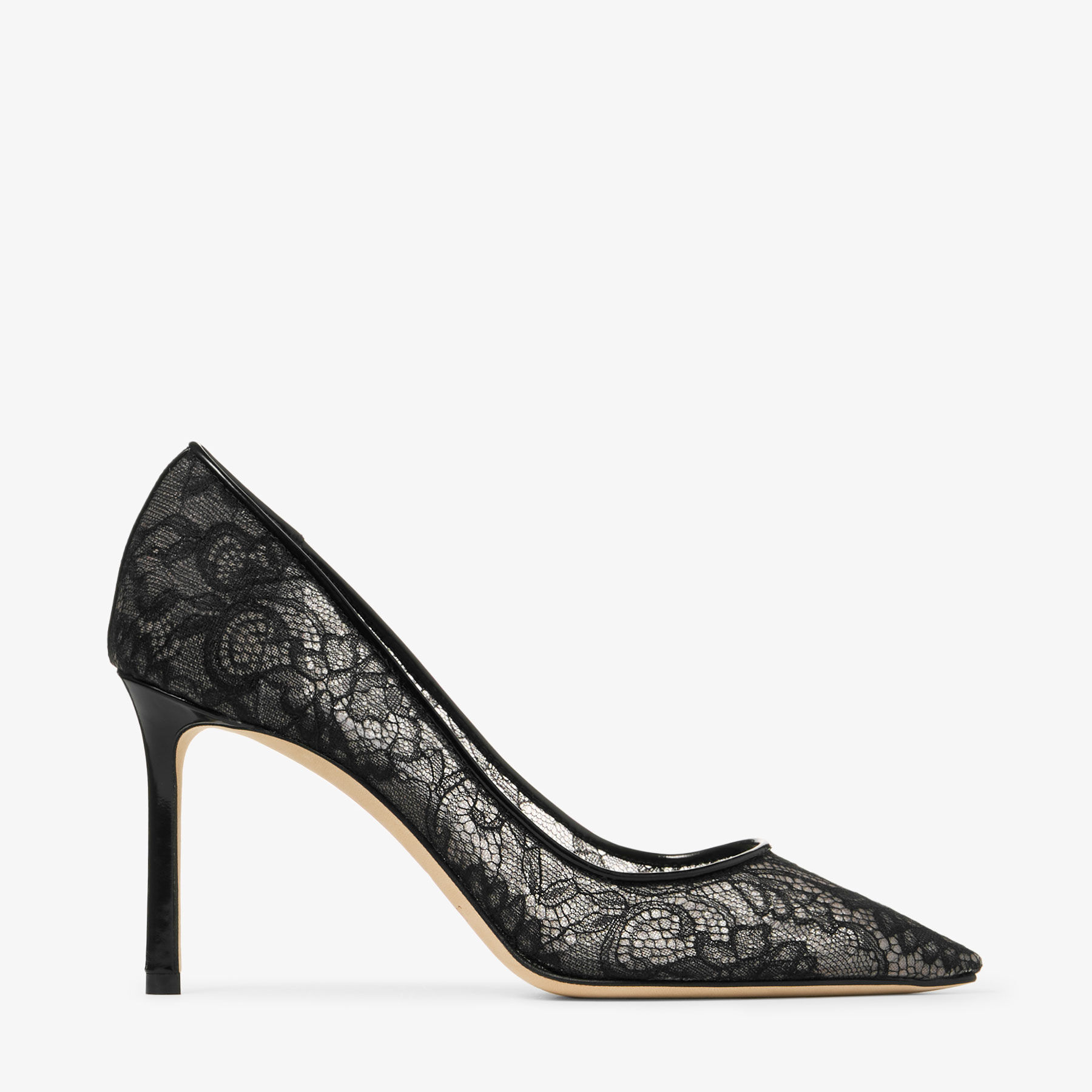 【GW限定値下げ】JIMMY CHOO Romy 85 Romy 85 | Black Jimmy Choo Lace Pumps | JIMMY CHOO