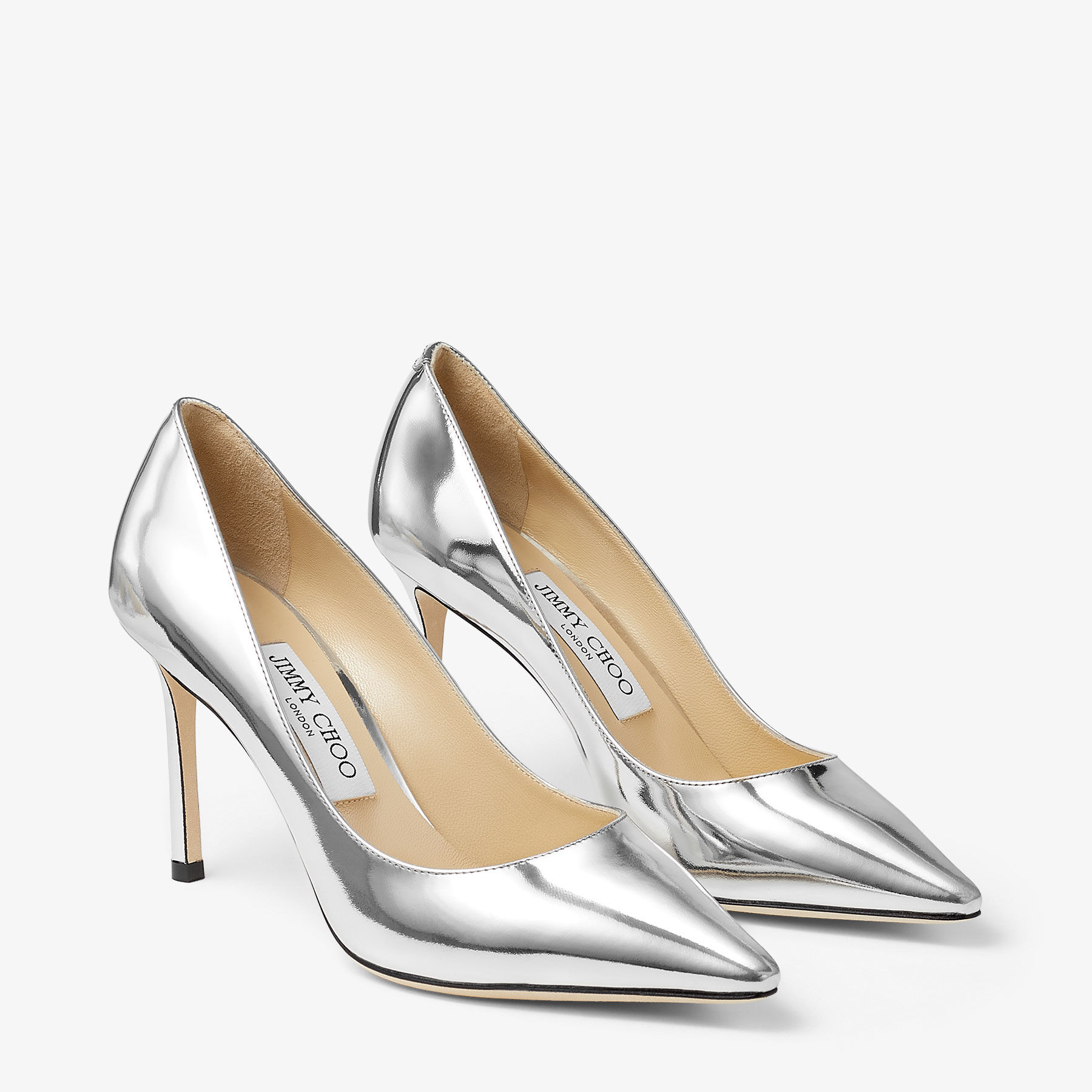 超格安価格 Liquid Silver | 85 Romy Metal CHOO JIMMY | Pumps Leather ハイヒール/パンプス