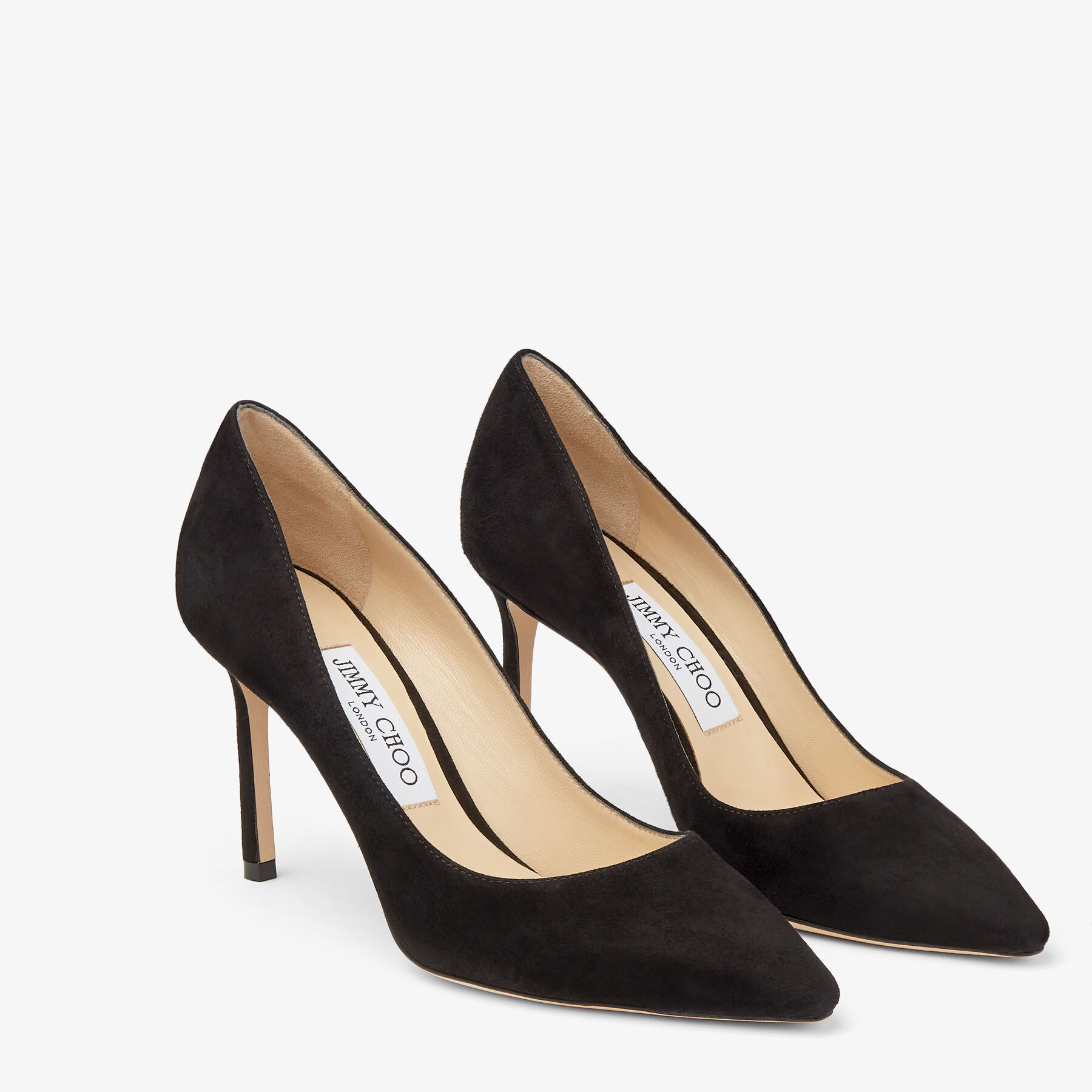 Black Suede Pointed Pumps | Romy 85 | Autumn Winter 16