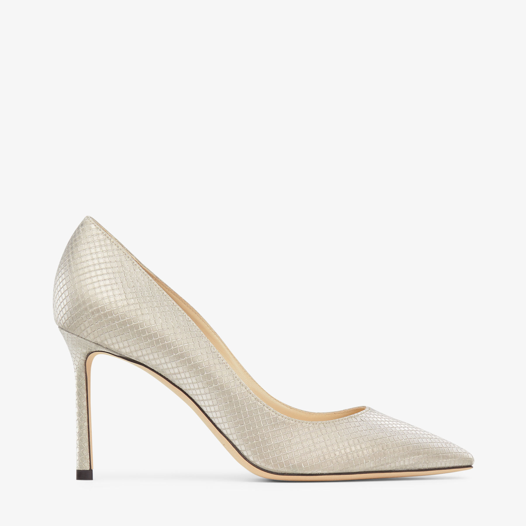 ROMY 85 | Champagne Diamond Glitter Fabric Pumps | Diwali