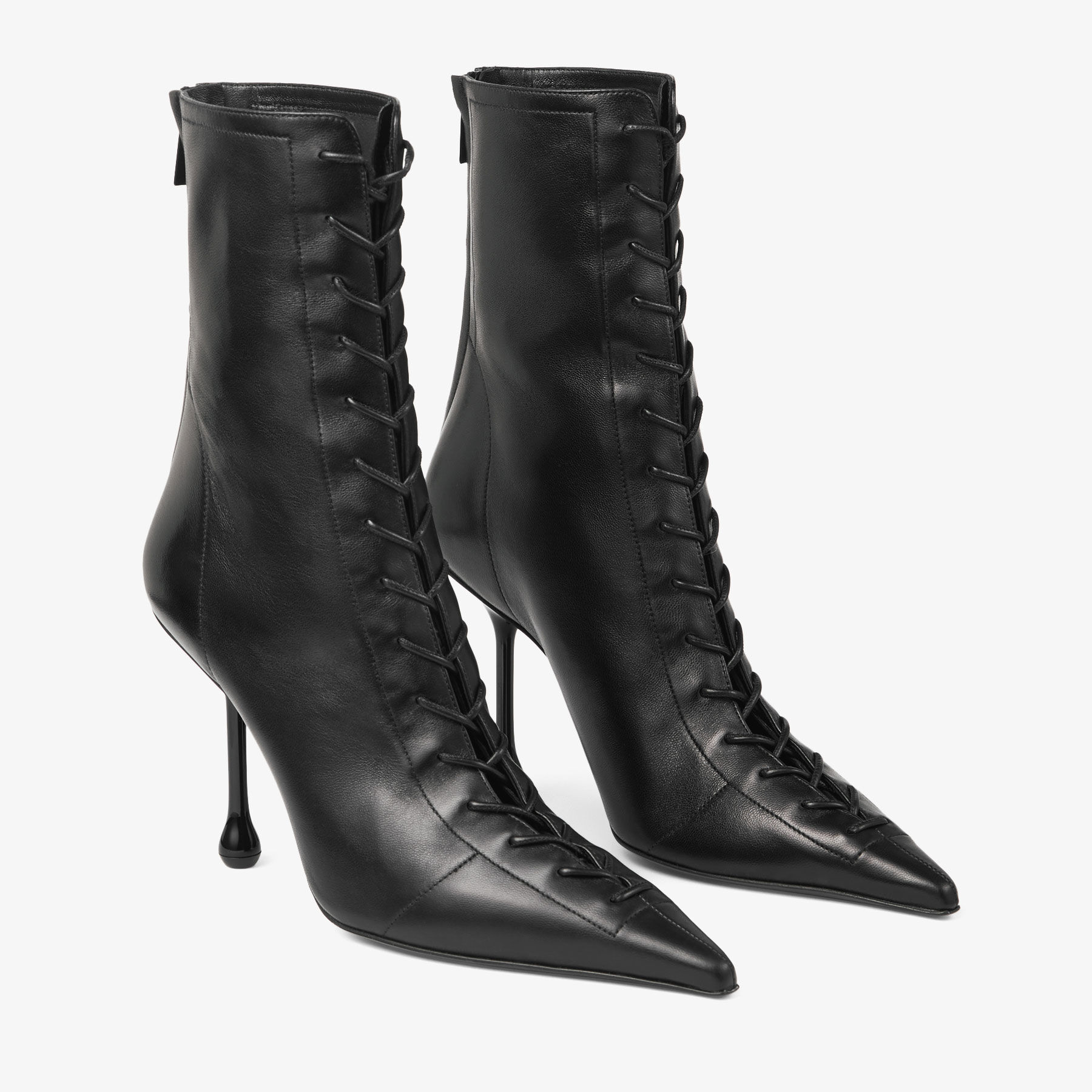 Scarlett Ankle Boot 95 Bottes en cuir nappa noir JIMMY CHOO