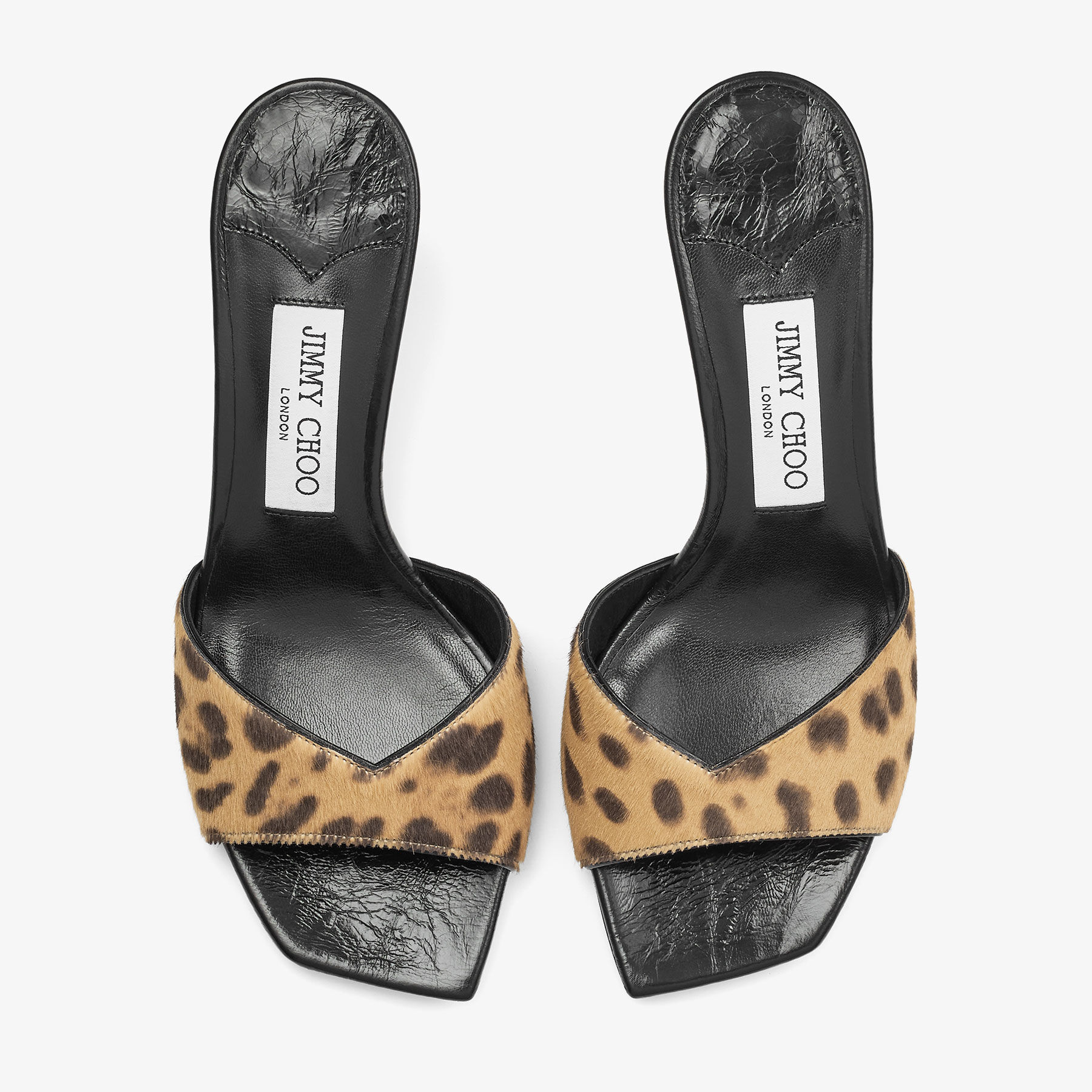 Skye 70 | Natural Leopard Print Pony Sandals | JIMMY CHOO
