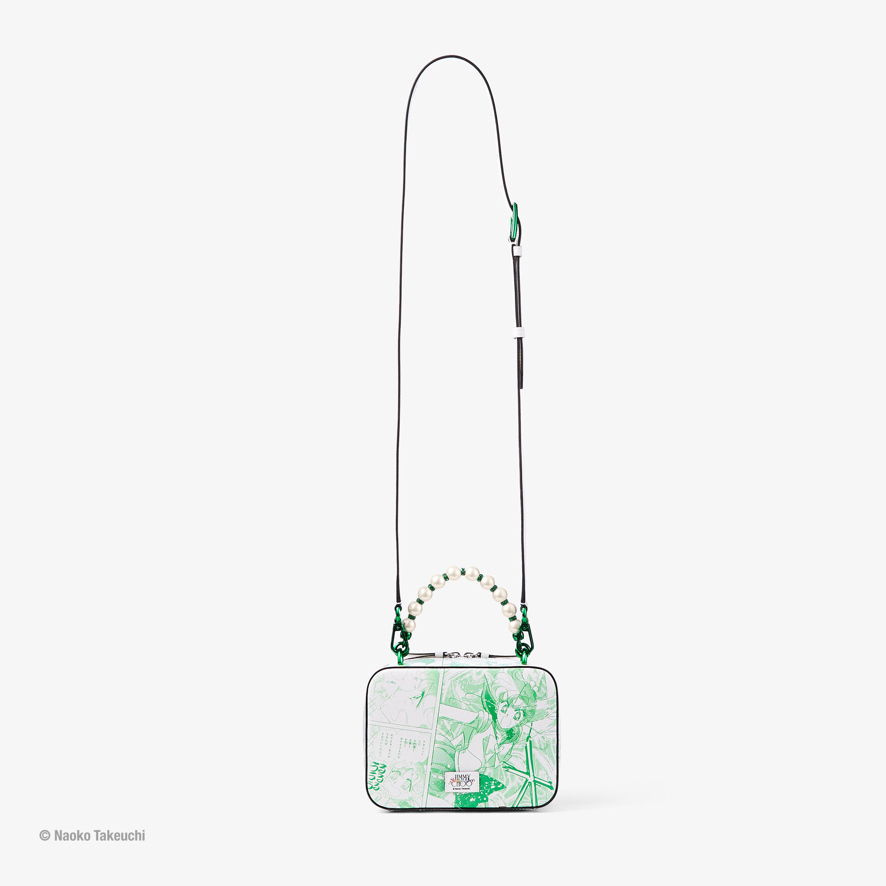 Sailor Jupiter Avenue Vanity Bag|Green Leather Top Handle Sailor Jupiter Avenue Vanity Bag|Green Leather Top Handle