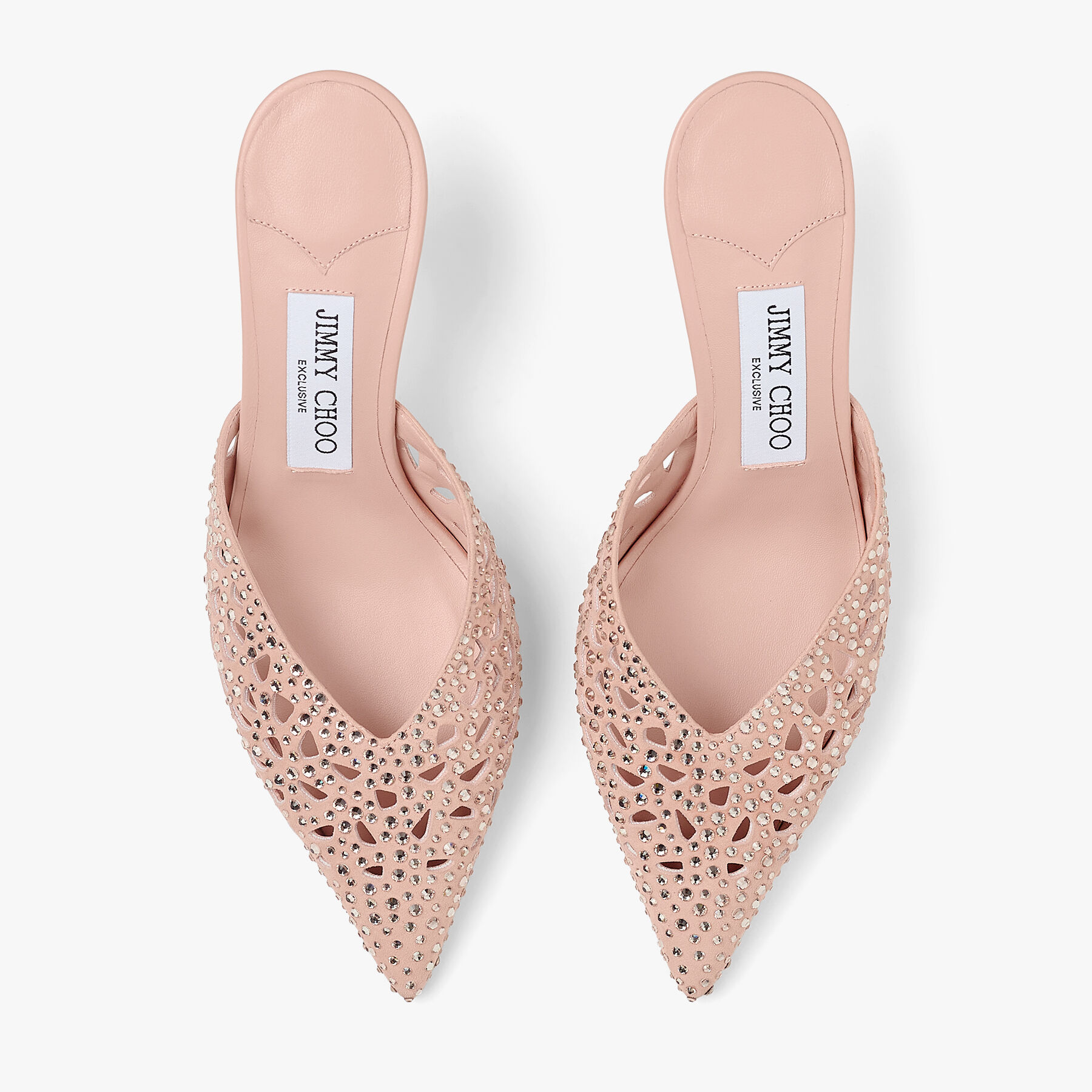 JIMMY CHOO Solar 70 クリスタル スエード ミュール Solar 70 | Macaron Suede Crystal Mules | JIMMY CHOO