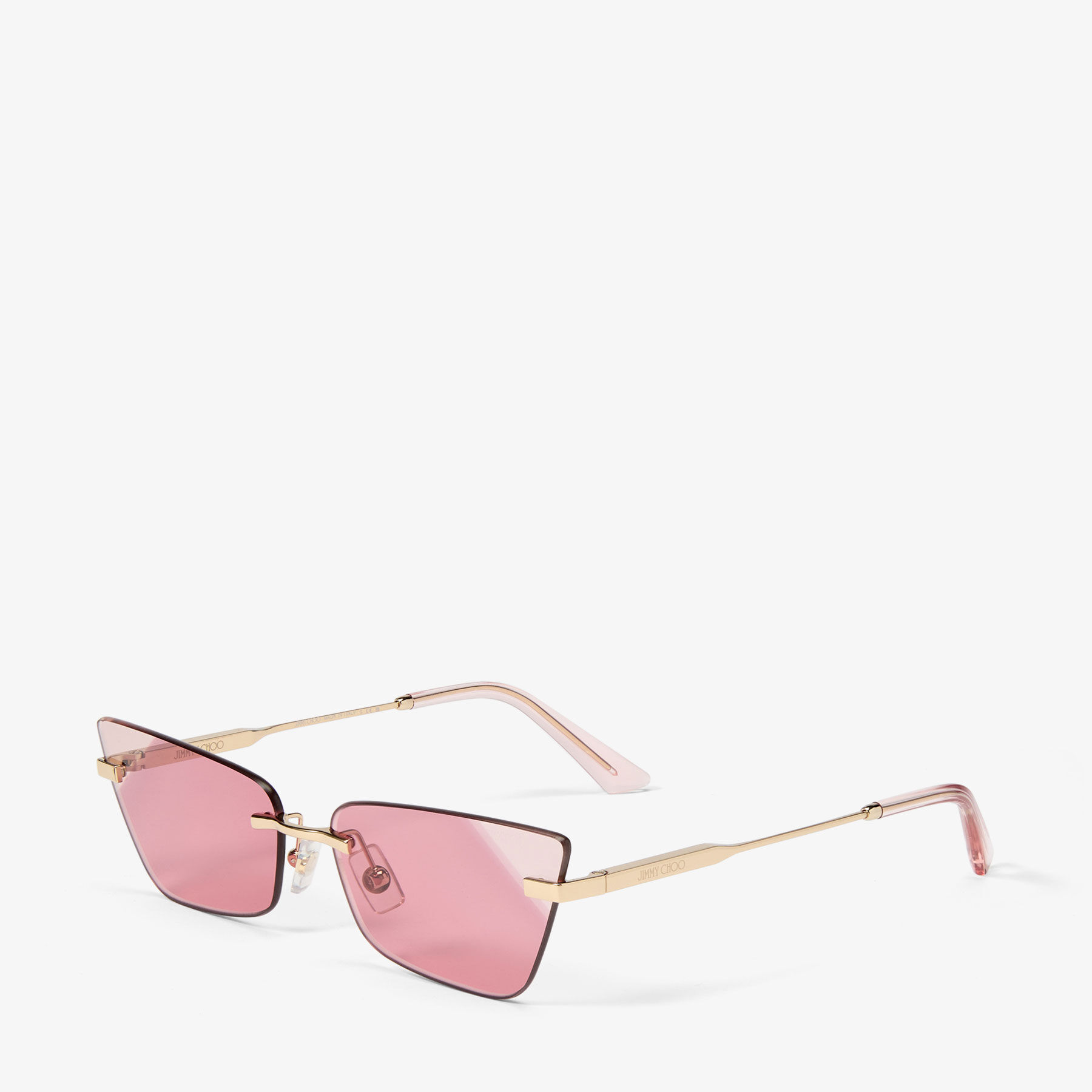 Women\'s Jimmy Choo Pink Cat-Eye Sunglasses - Stylish UV Shades Leyla | Candy Pink Cat Eye Sunglasses | Jimmy Choo main image 3