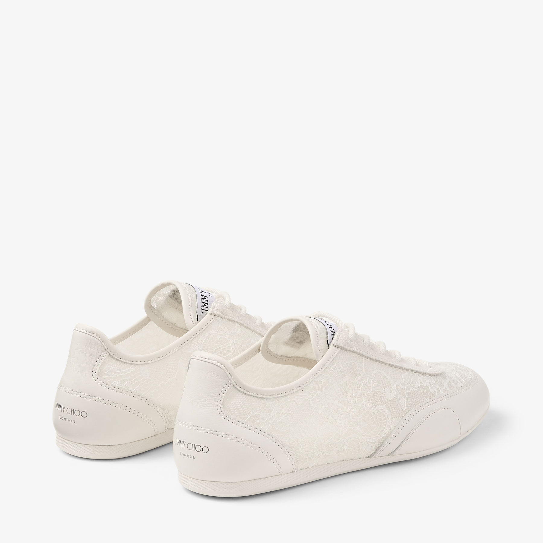 Sunny F Latte Leather Mix and Jimmy Choo Lace Low Top Trainers