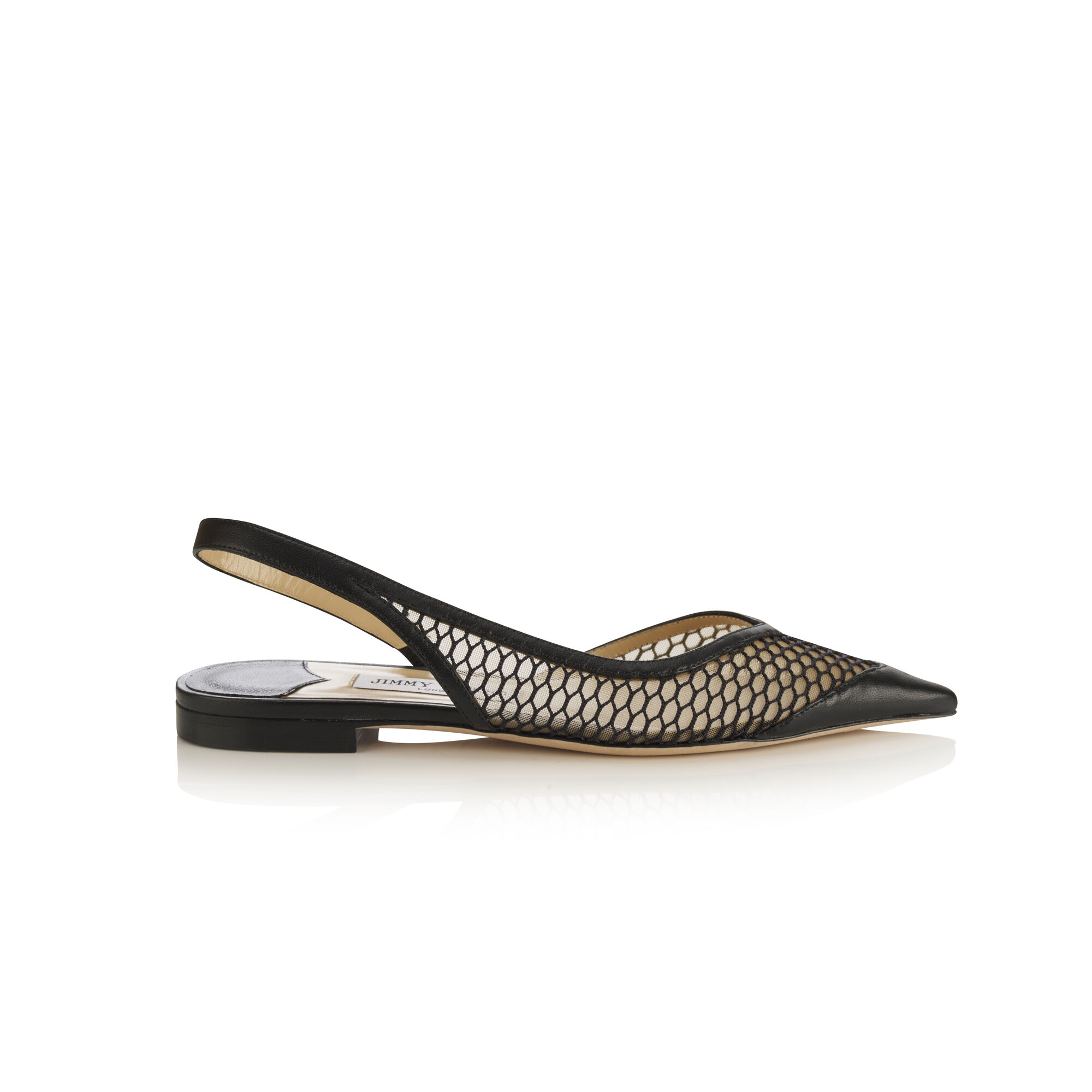 パンプス JIMMY CHOO SUTTON SB NAPA MESH PUMPS Sutton SB 15 | Black Nappa/Mesh Sling Back Pumps | New