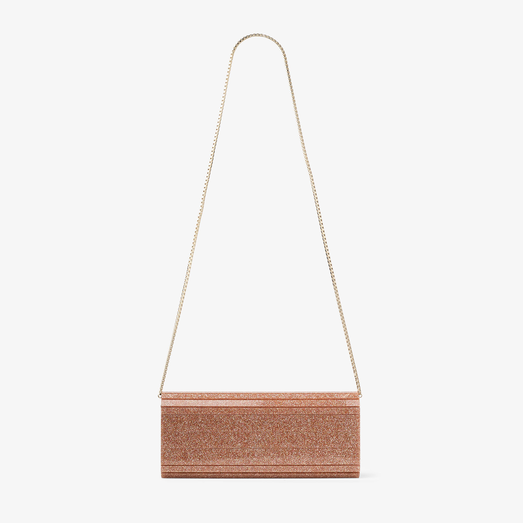 Sweetie | Rose Fine Glitter Acrylic Clutch Bag | JIMMY CHOO