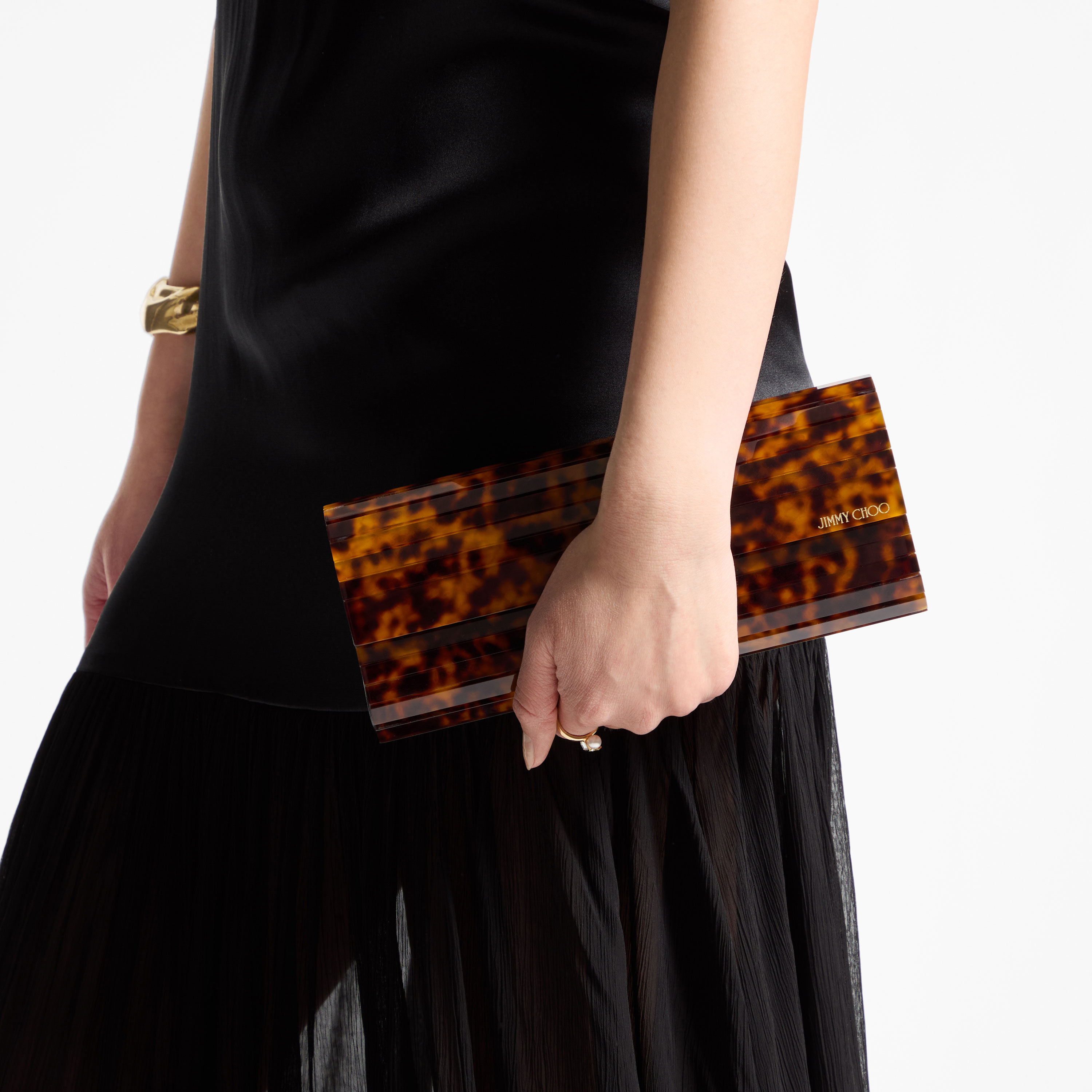 JIMMY CHOO　SWEETIE クラッチバック Sweetie | Tortoiseshell Acrylic Clutch Bag | JIMMY CHOO