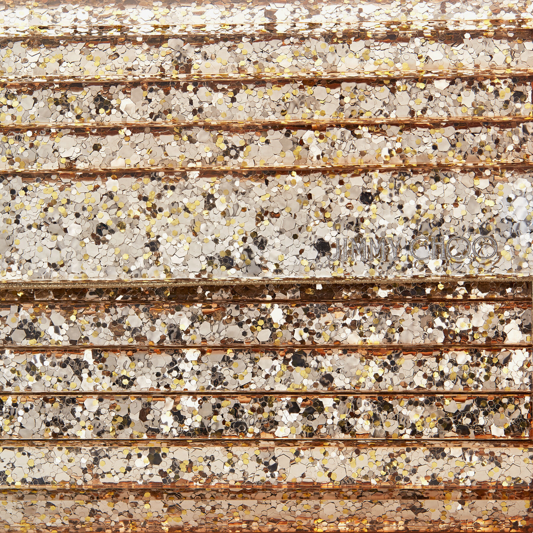 JIMMY CHOO グリッター デグラデ スウィーティー クラッチ Metallic Dégradé Glitter Plexi Clutch Bag|SWEETIE |Cruise