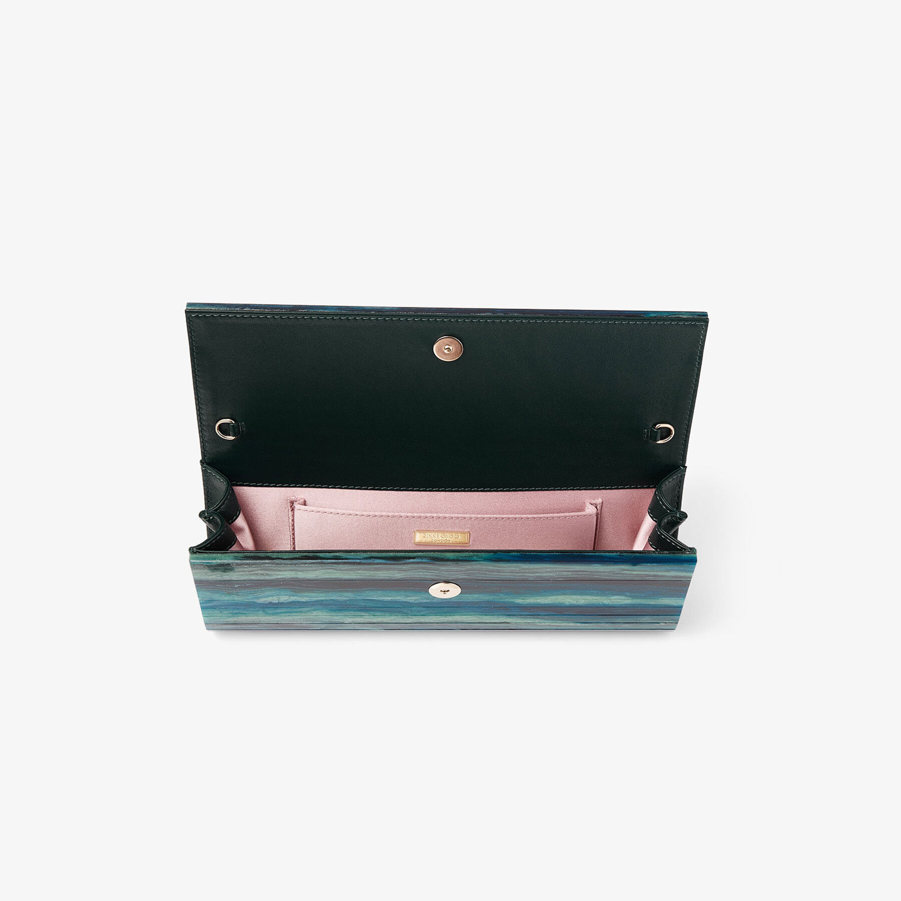 Sweetie | Emerald Marble Effect Acrylic Clutch Bag | JIMMY CHOO