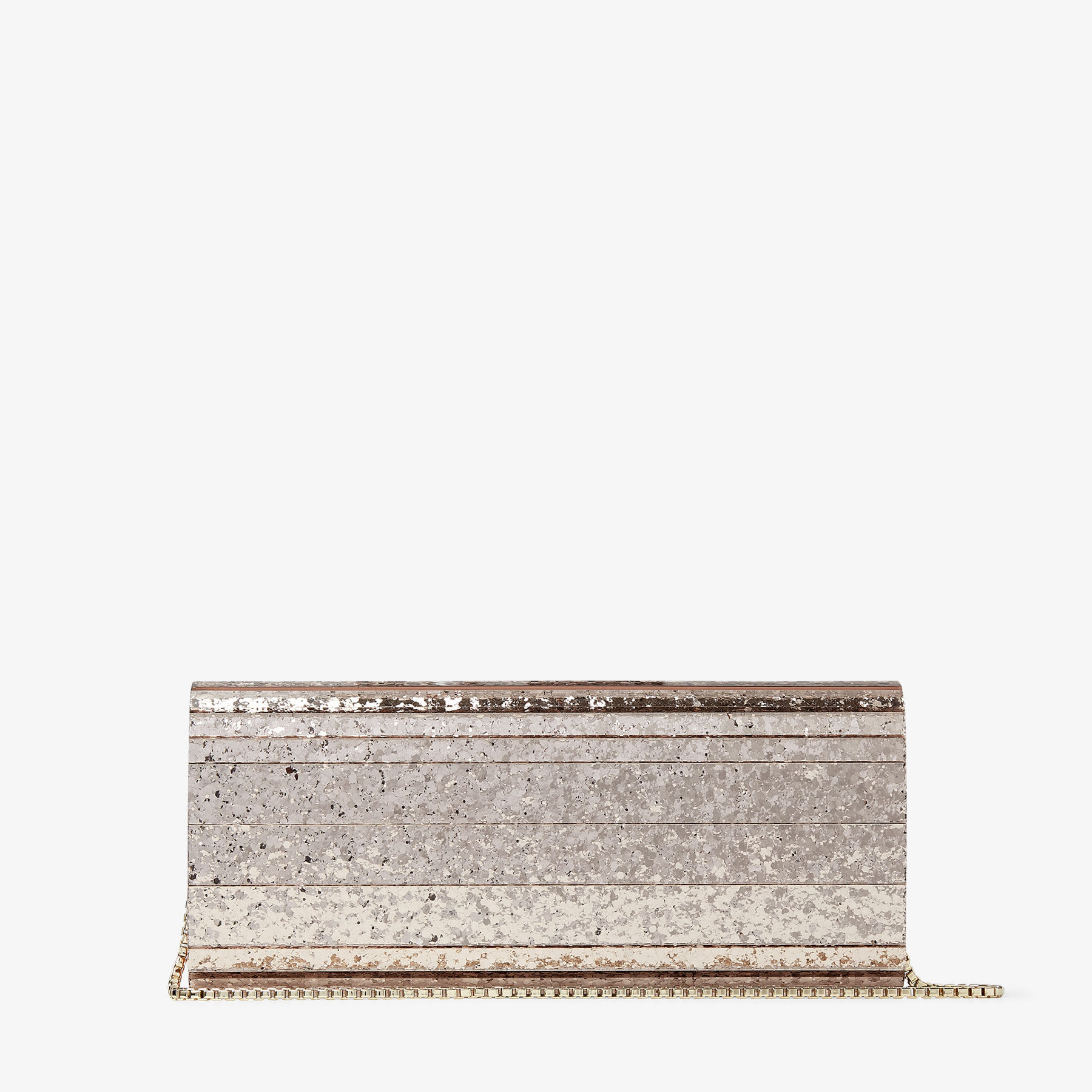 Ballet Pink Shadow Coarse Glitter Acrylic Clutch Bag | Sweetie