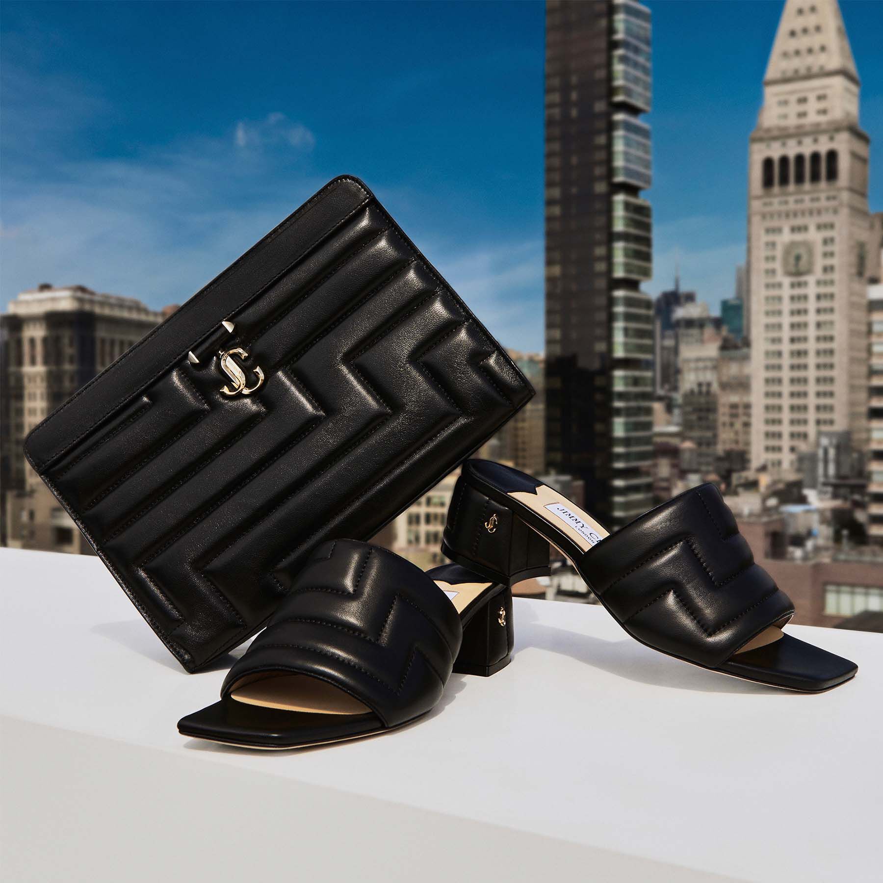THEMIS 45 | Black Avenue Nappa Leather Mules | Spring 2023