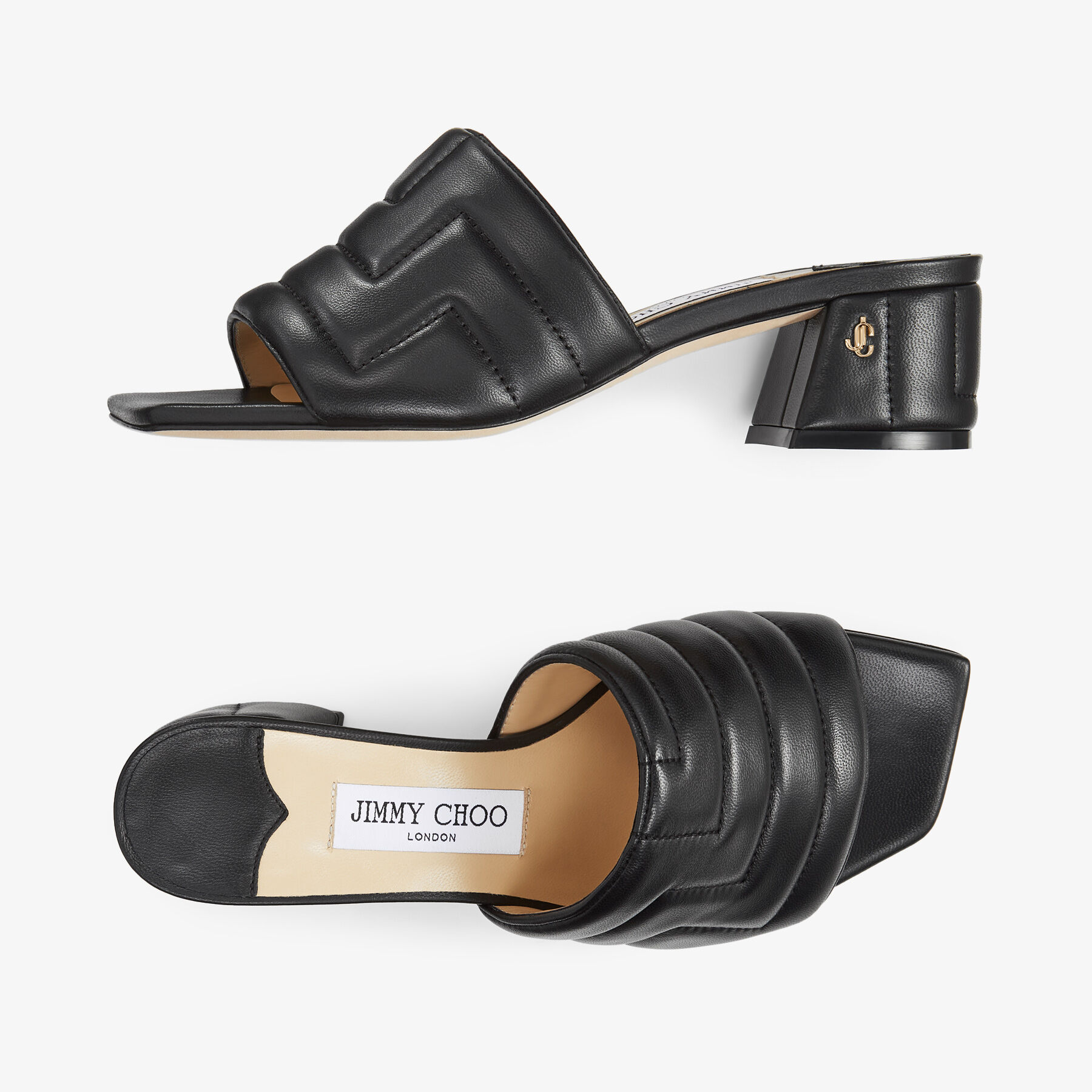 THEMIS 45 | Black Avenue Nappa Leather Mules | Spring 2023
