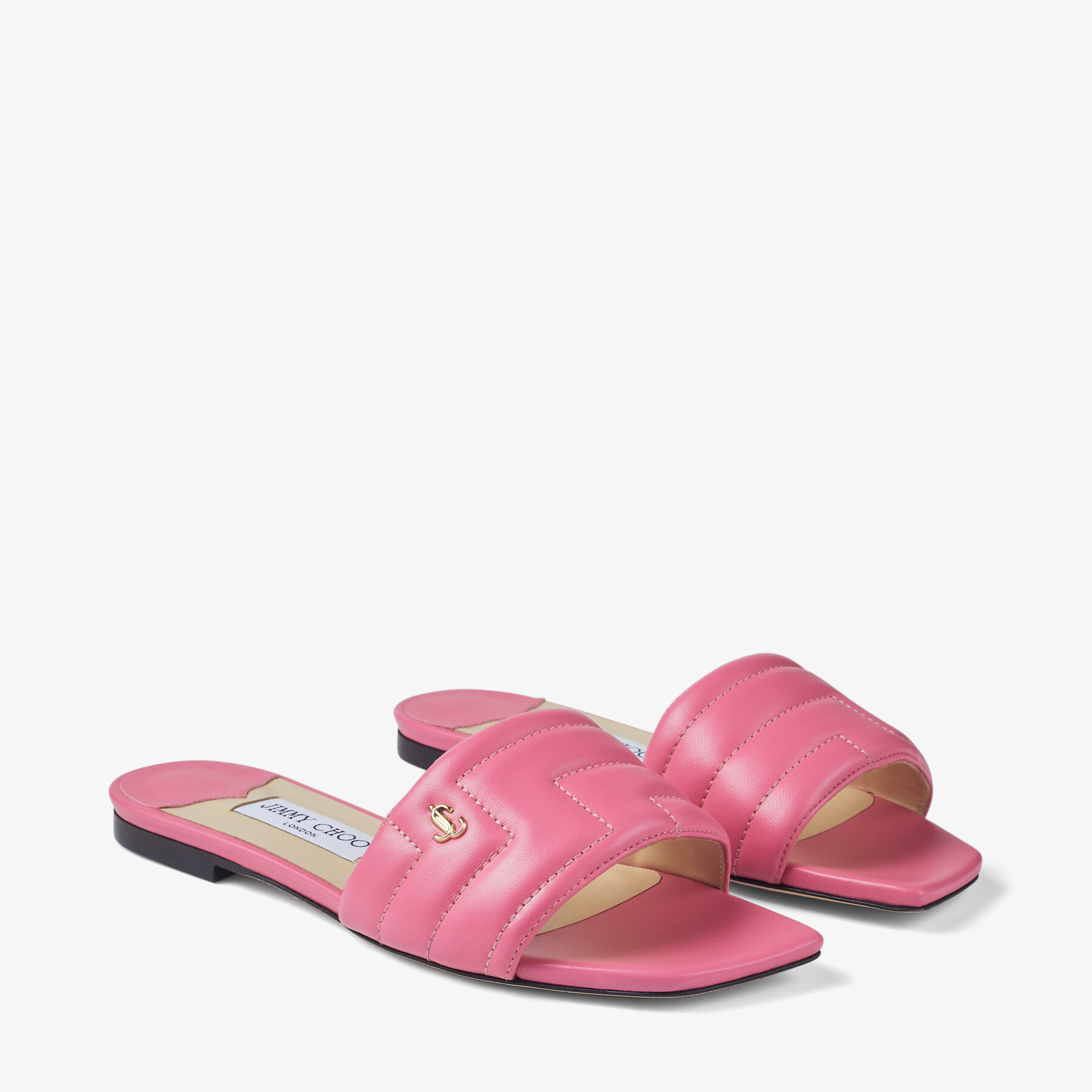 サンダル・ミュール JIMMY CHOO Women Sandals DIAMOND SLIDE FRUBV CANDY PINK Diamond slides in pink - Jimmy Choo | Mytheresa