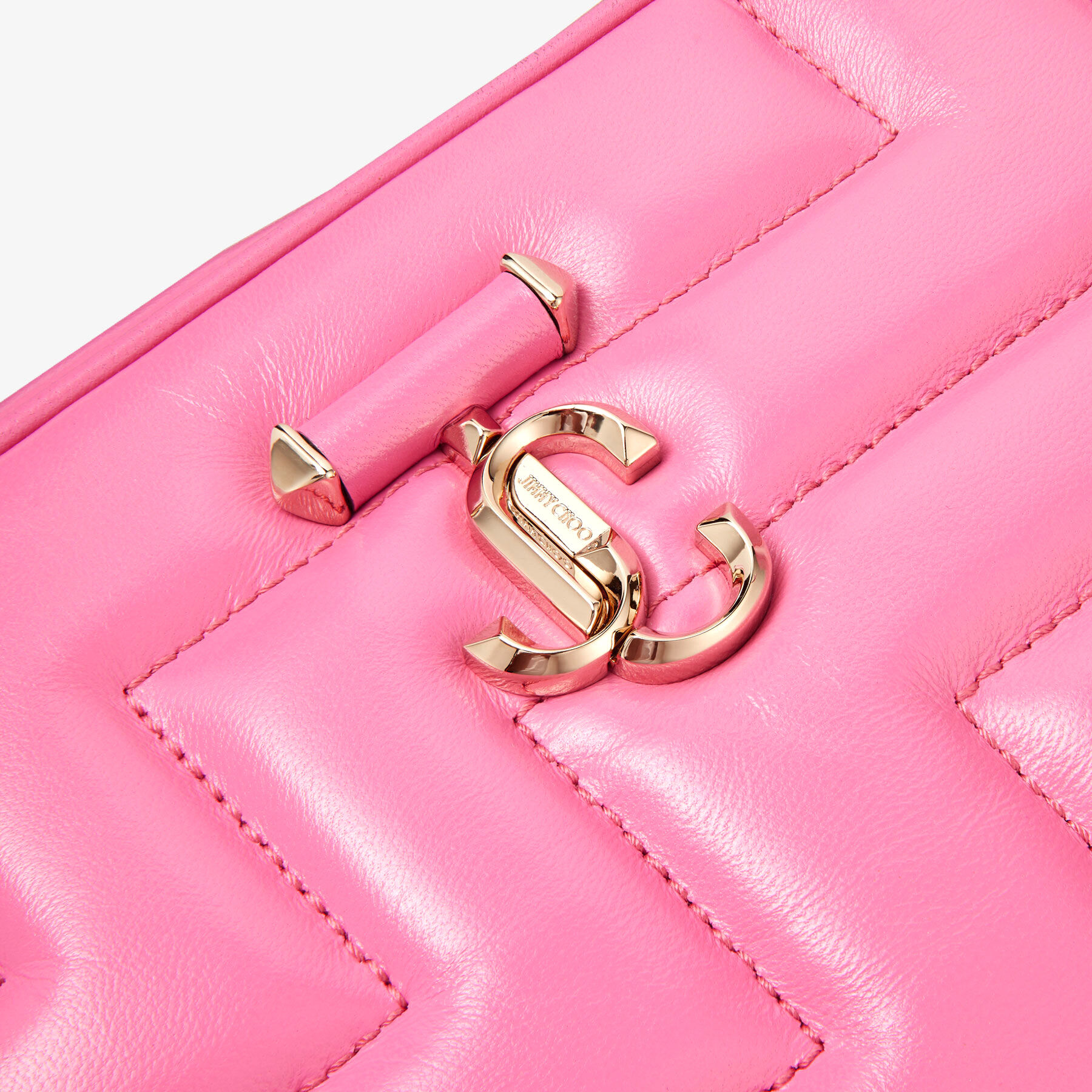 VARENNE CAMERA/M | Candy Pink Quilted Nappa Leather Camera Bag 