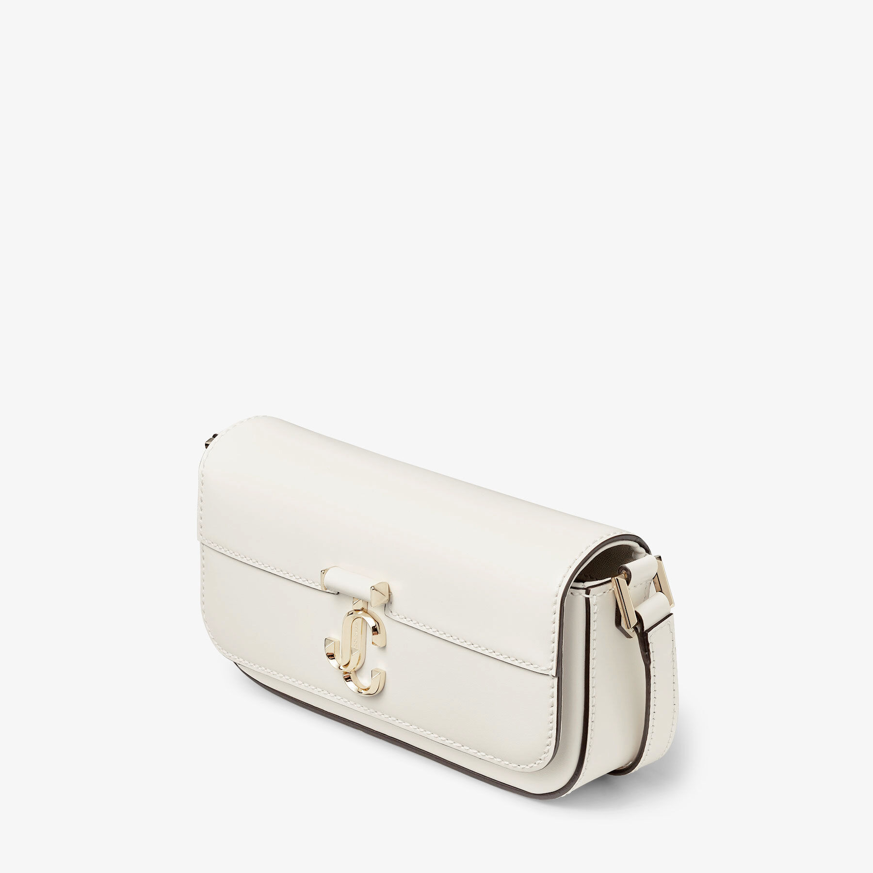 AVENUE MINI SHLDR | Latte Leather Mini Shoulder Bag with JC