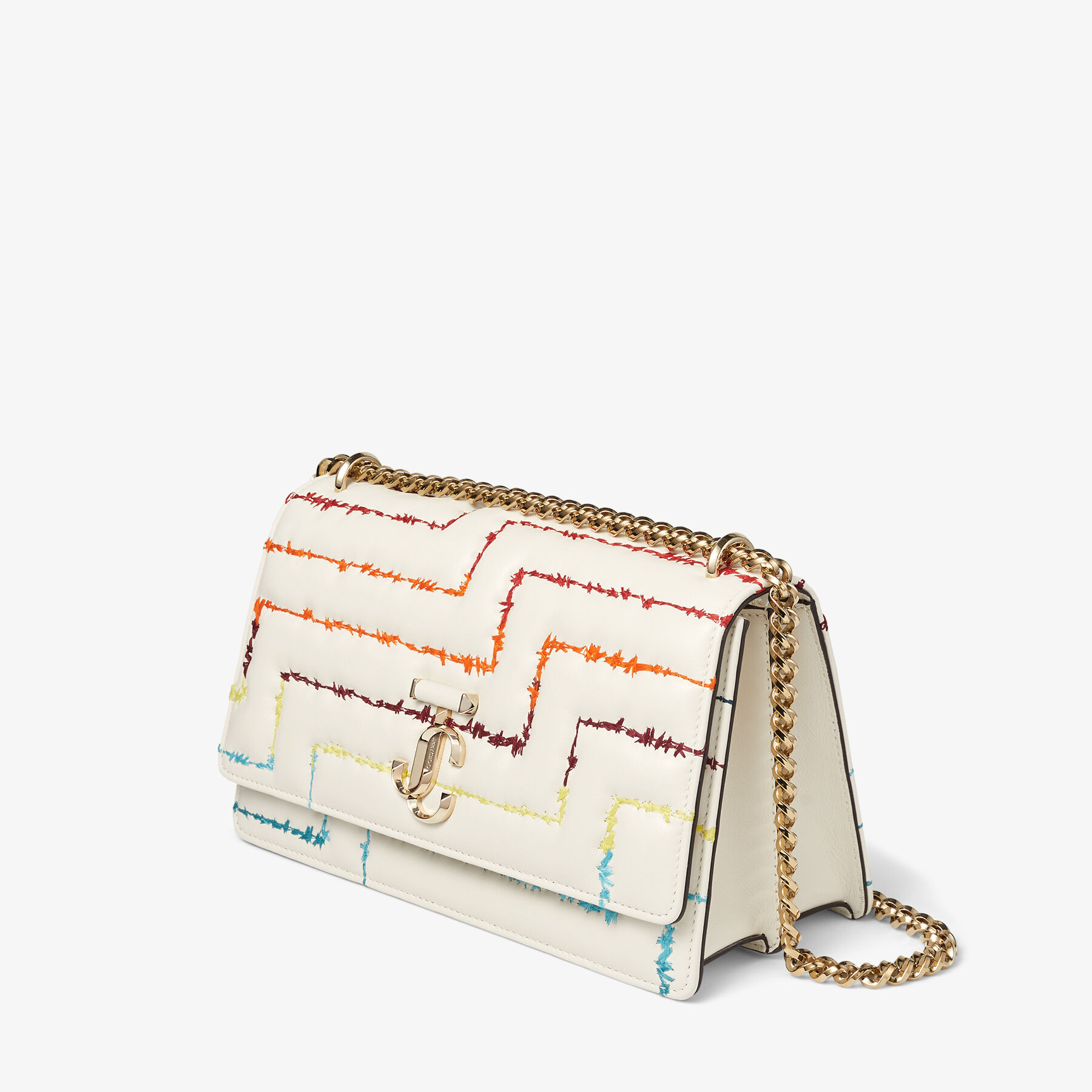 VARENNE AVENUE SHOULDER/M | Latte Quilted Nappa Leather