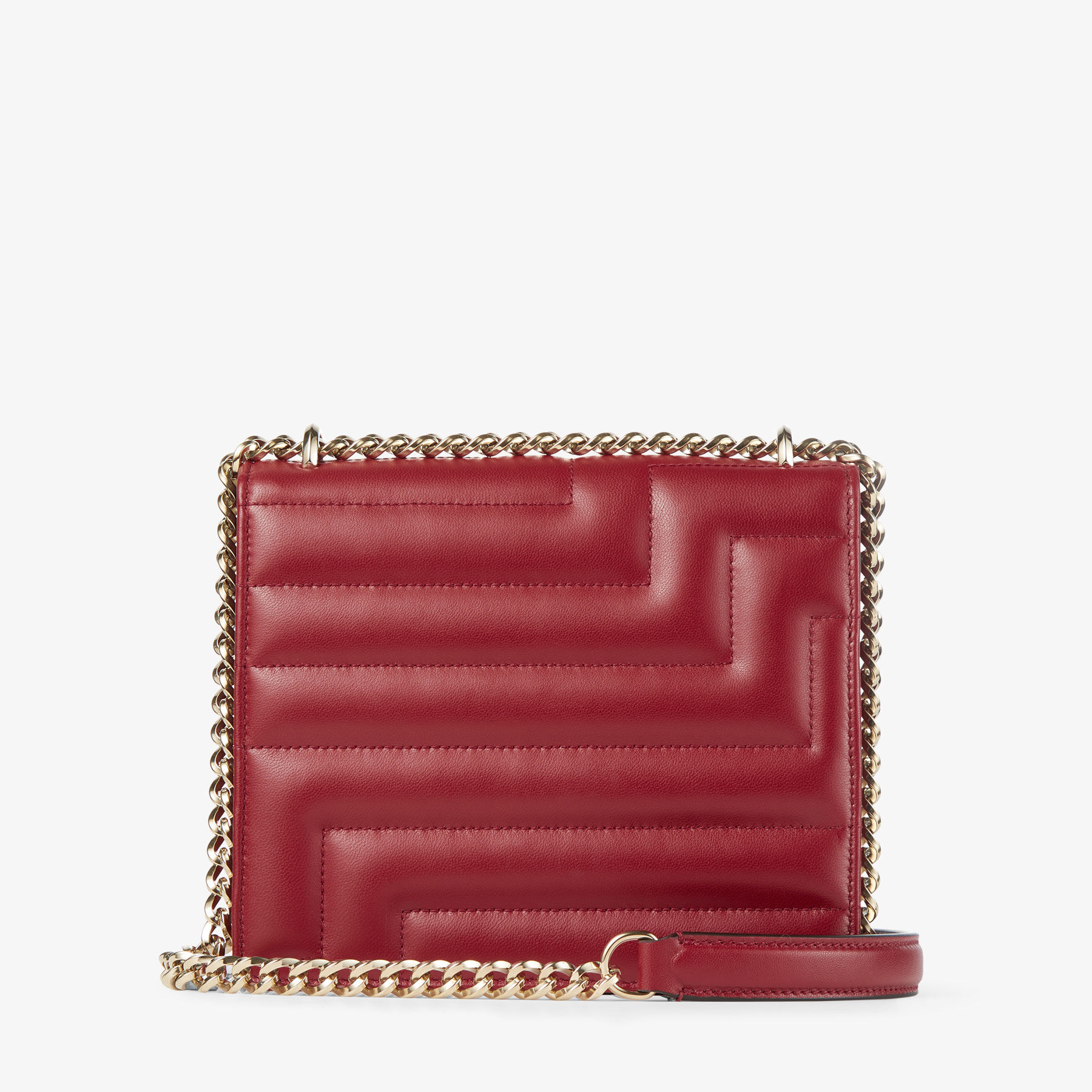 AVENUE SHOULDER | Cranberry Avenue Nappa Leather Bag with JC