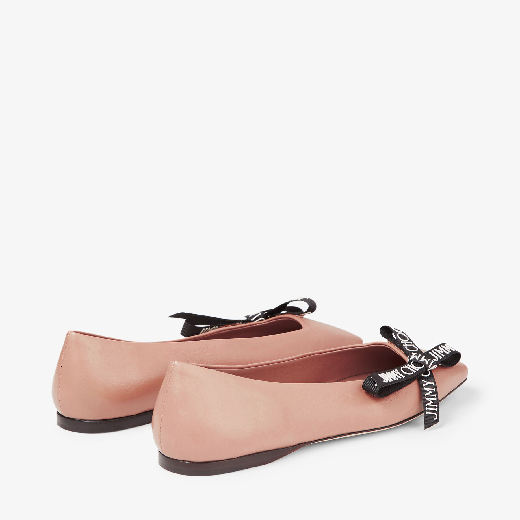 フラットシューズ Jimmy Choo Skin pink nappa leather ballerinas Elisa 45 | Ballet Pink Nappa and Patent Leather Pumps | New