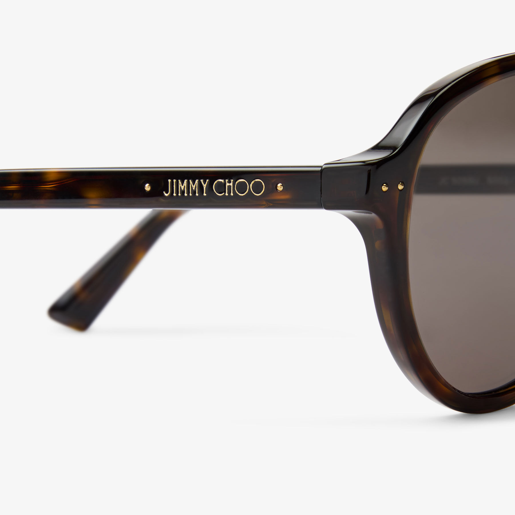 Vira | Dark Brown Havana Aviator Sunglasses | JIMMY CHOO