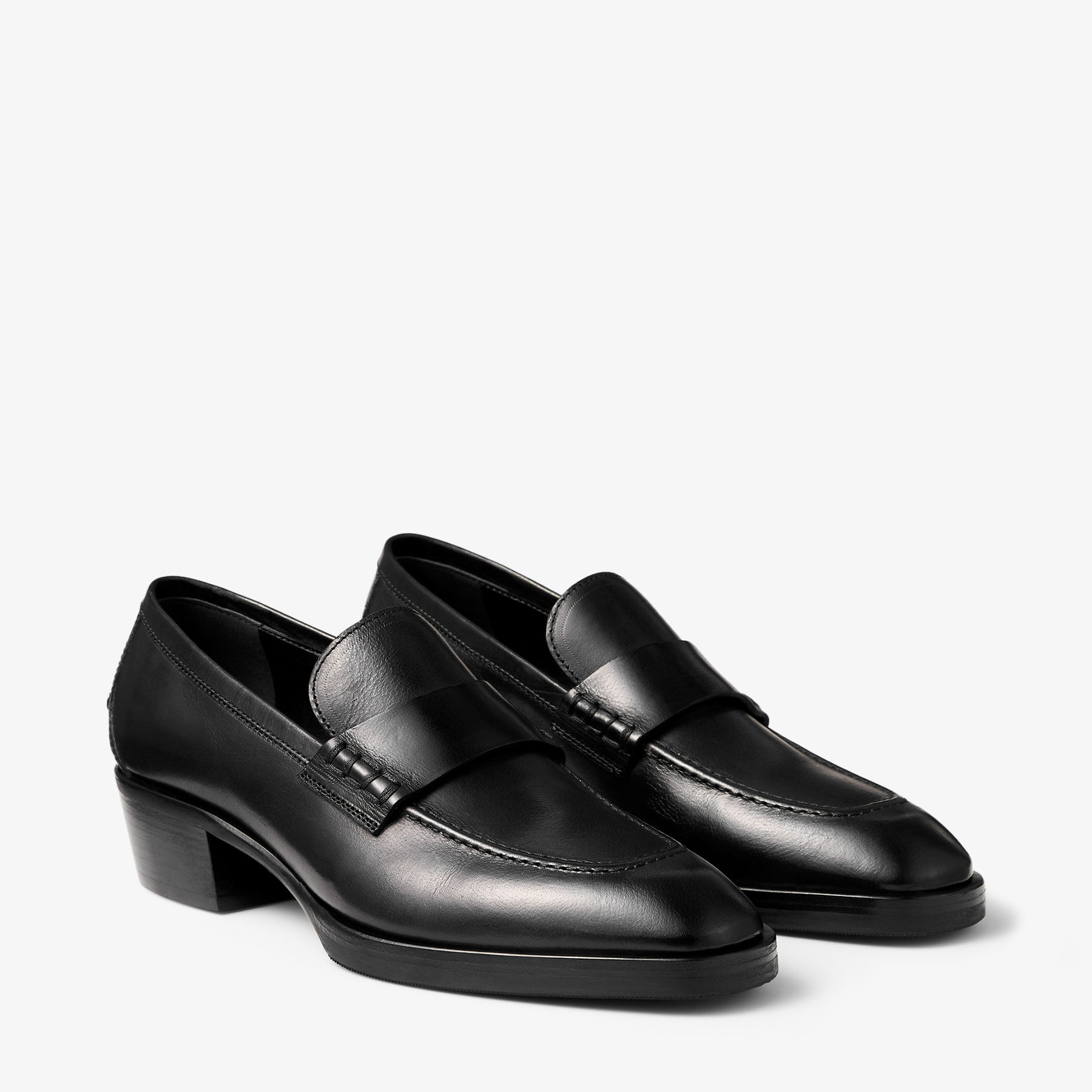 Wilder Loafer F | Black Buffalo Leather Loafers | JIMMY CHOO
