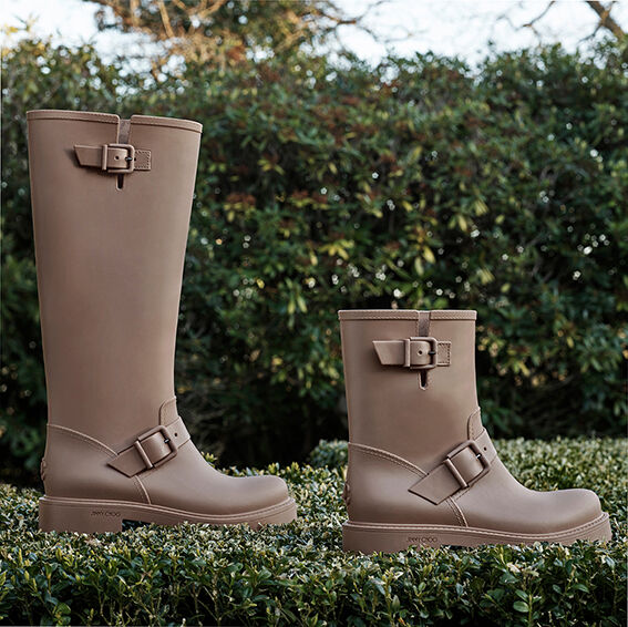 Camel Biodegradable Rubber Rain Boots | YAEL FLAT | Winter