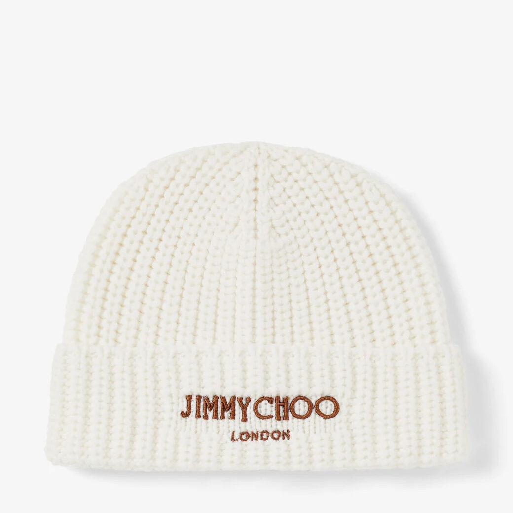 YUKI | Latte Cashwool Knit Hat | Winter Capsule | JIMMY CHOO