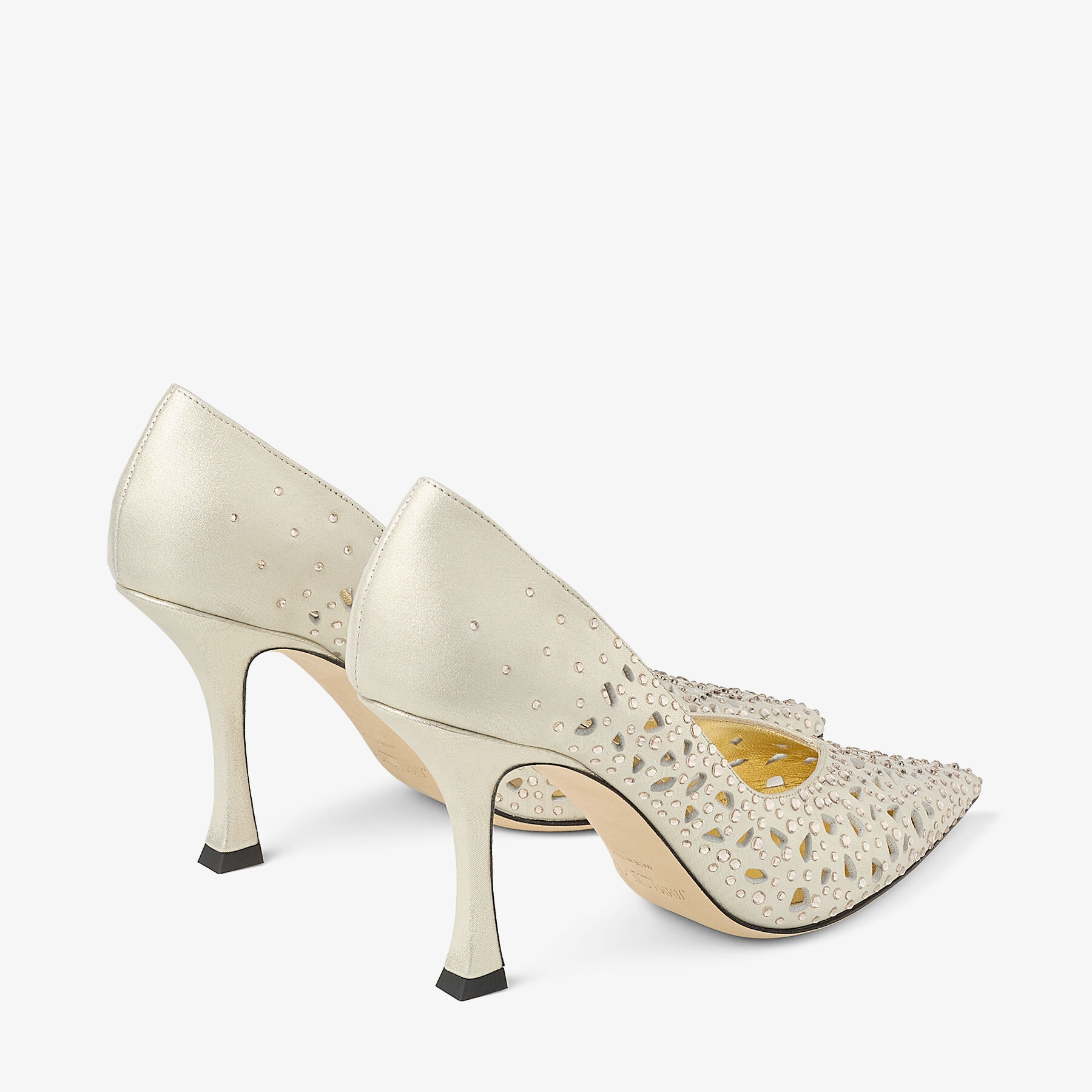 【Jimmy Choo】☆限定版☆ジリ90 Ziri 90 | Gold Shimmer Suede Crystal Pumps | JIMMY CHOO