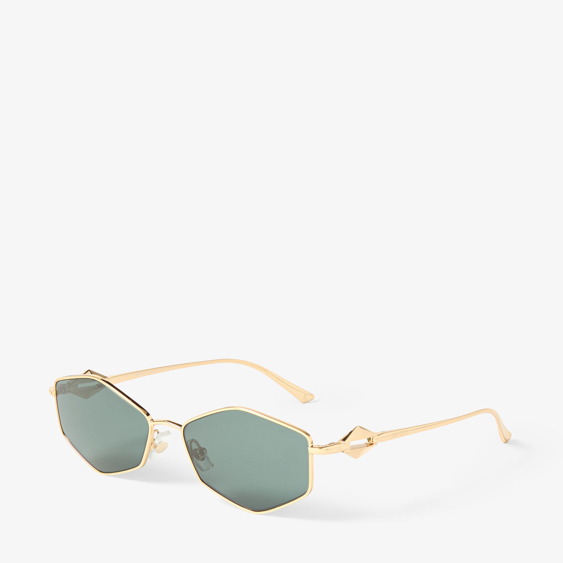 Zoey | Gold Geometric Sunglasses | JIMMY CHOO