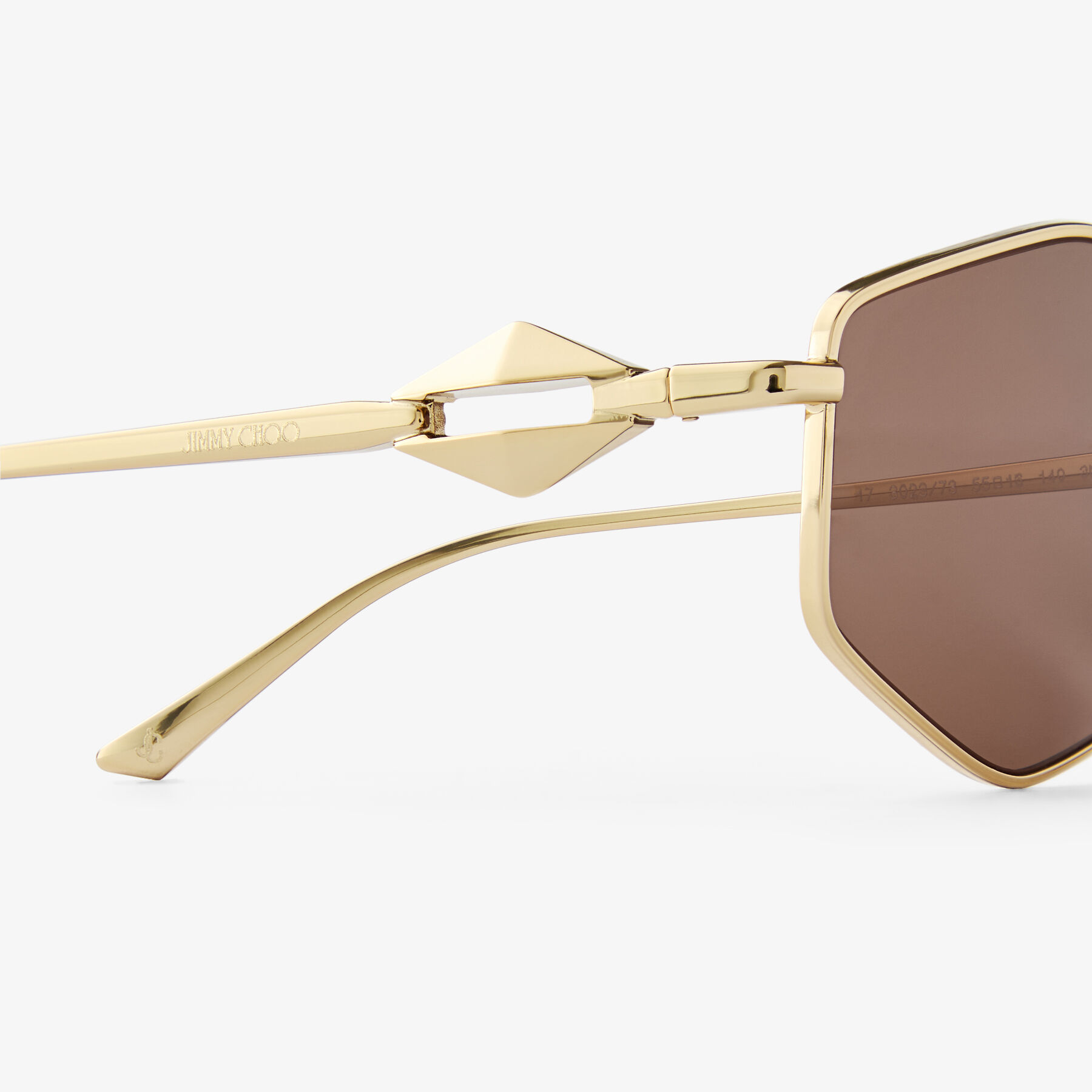 Zoey | Goldene geometrische Sonnenbrille | JIMMY CHOO