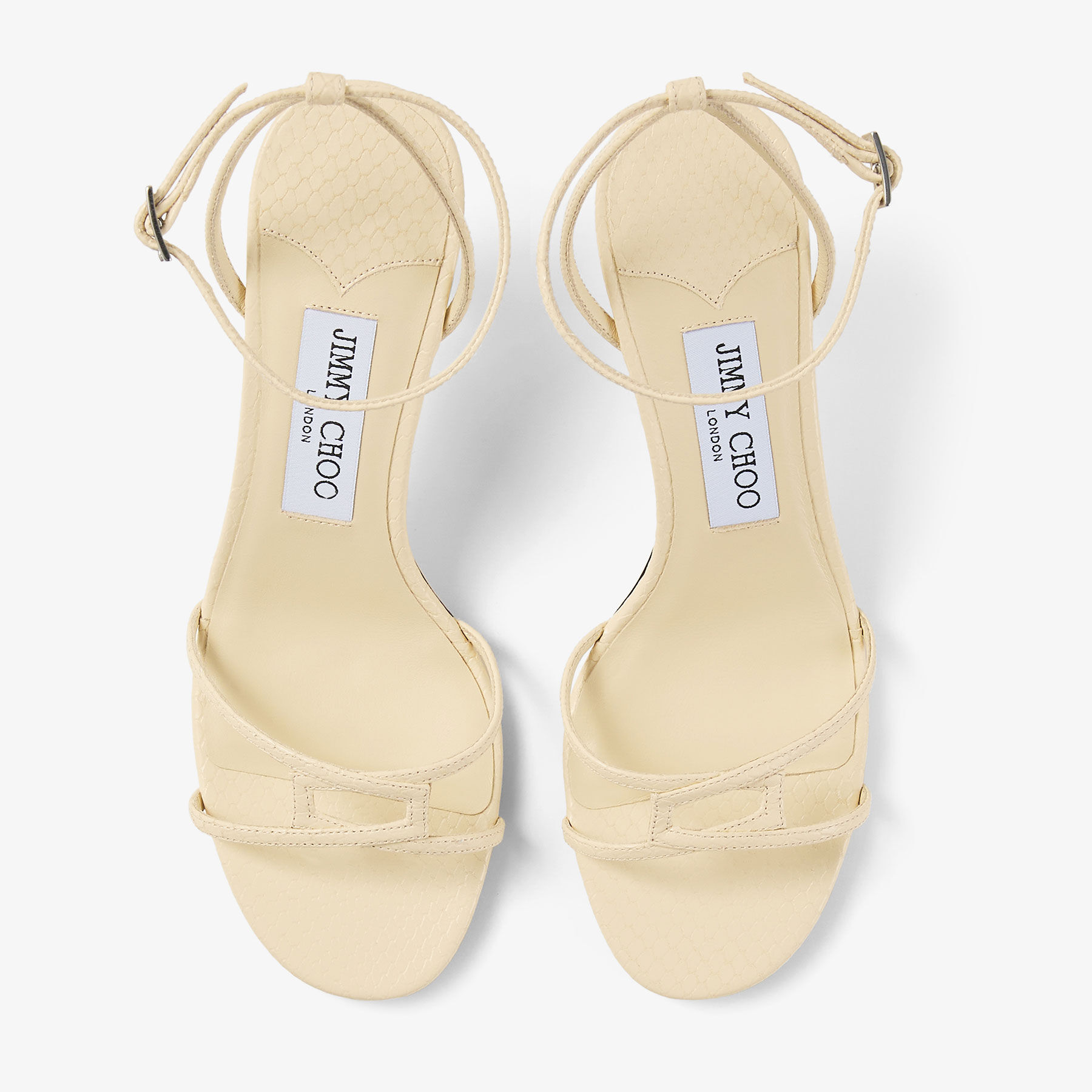 1998 Leo 65 |Buttermilk Elaphe Printed Leather Sandal