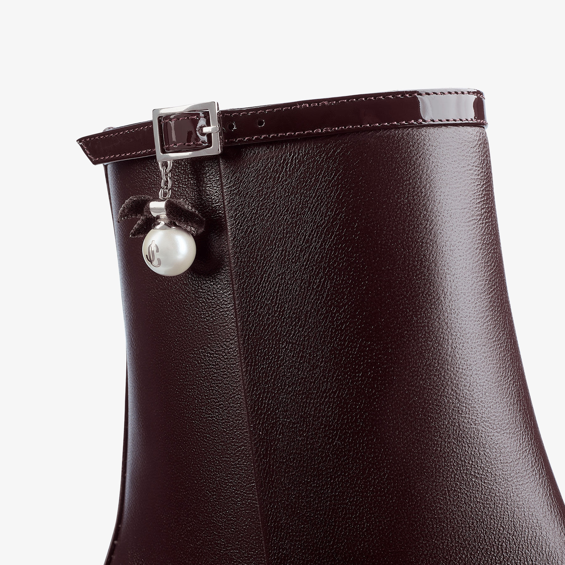 Adry Ankle Boot 60 | Deep Merlot Patent Nappa Leather Ankle Boots