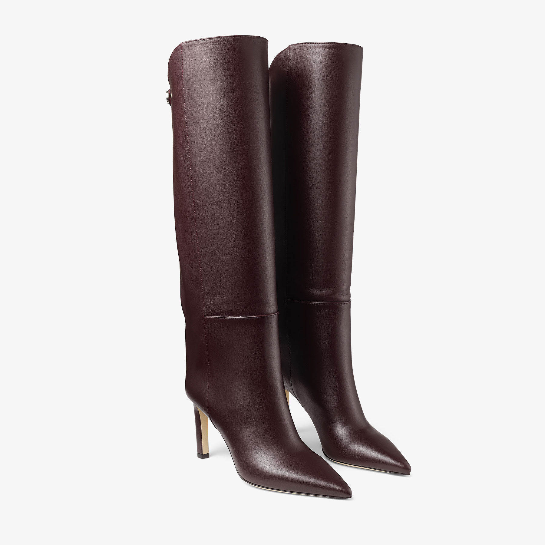 Alizze Knee Boot 85 | Deep Merlot Smooth Leather Knee High