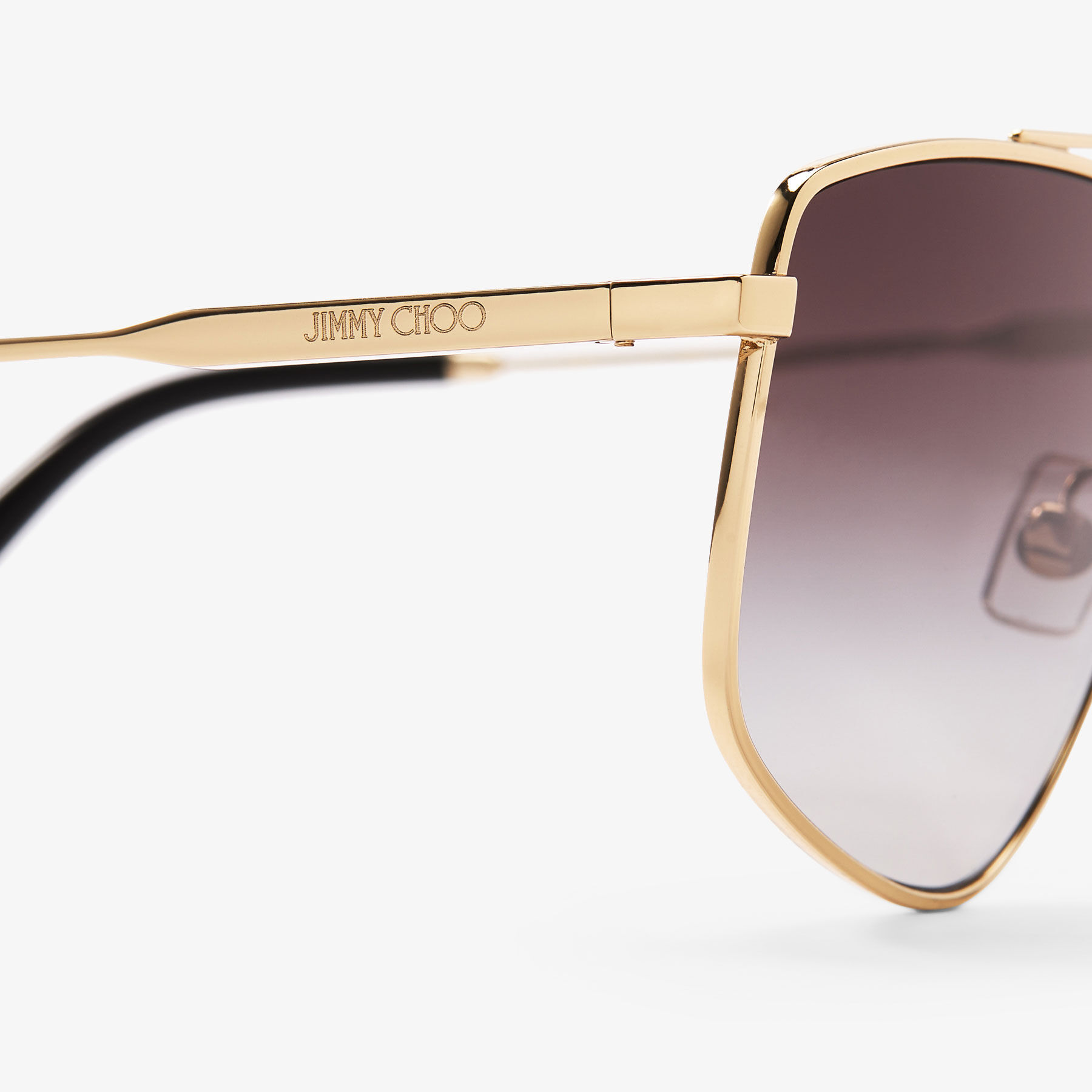 Alyssa | Pale Gold Aviator Sunglasses | Jimmy Choo