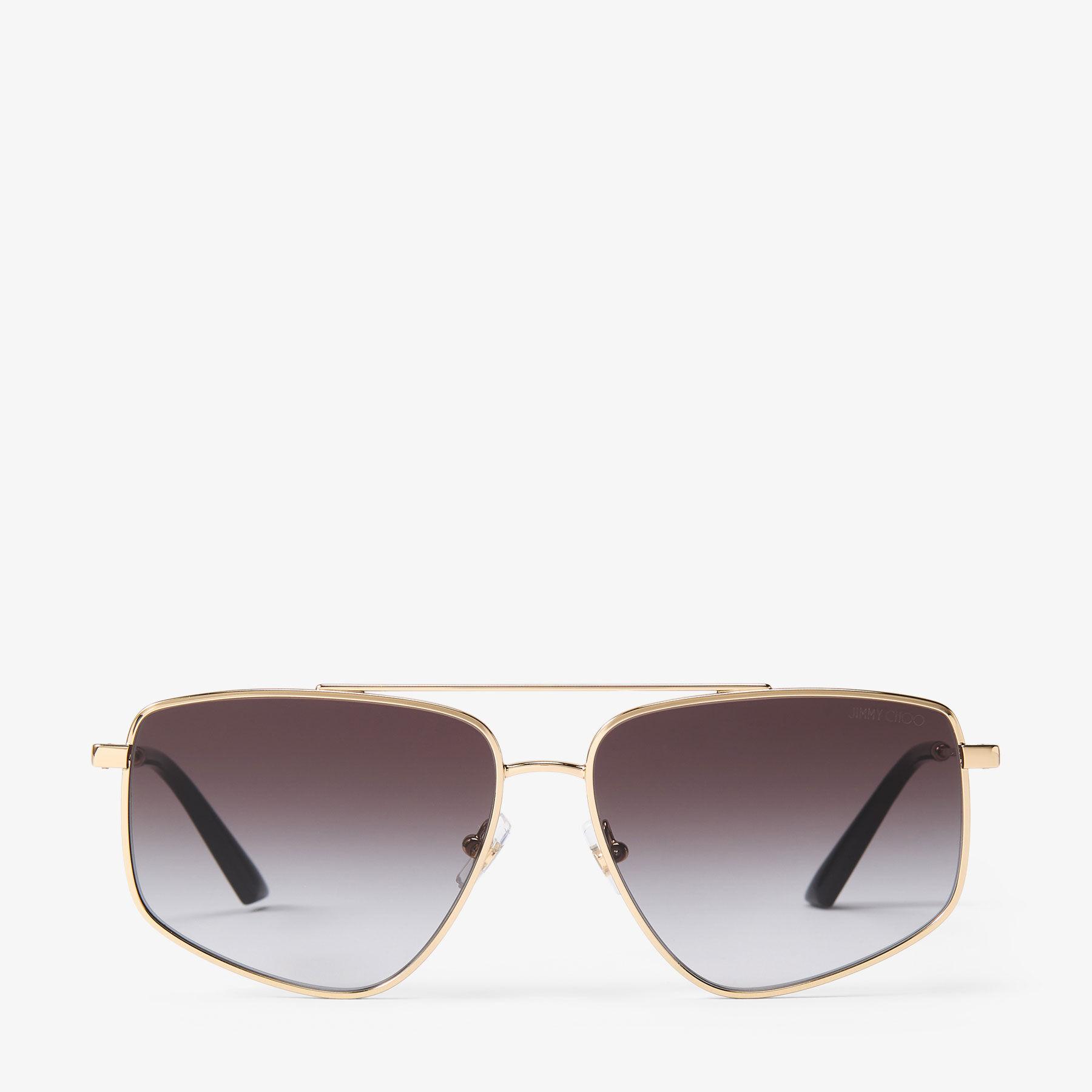 Alyssa | Pale Gold Aviator Sunglasses | Jimmy Choo