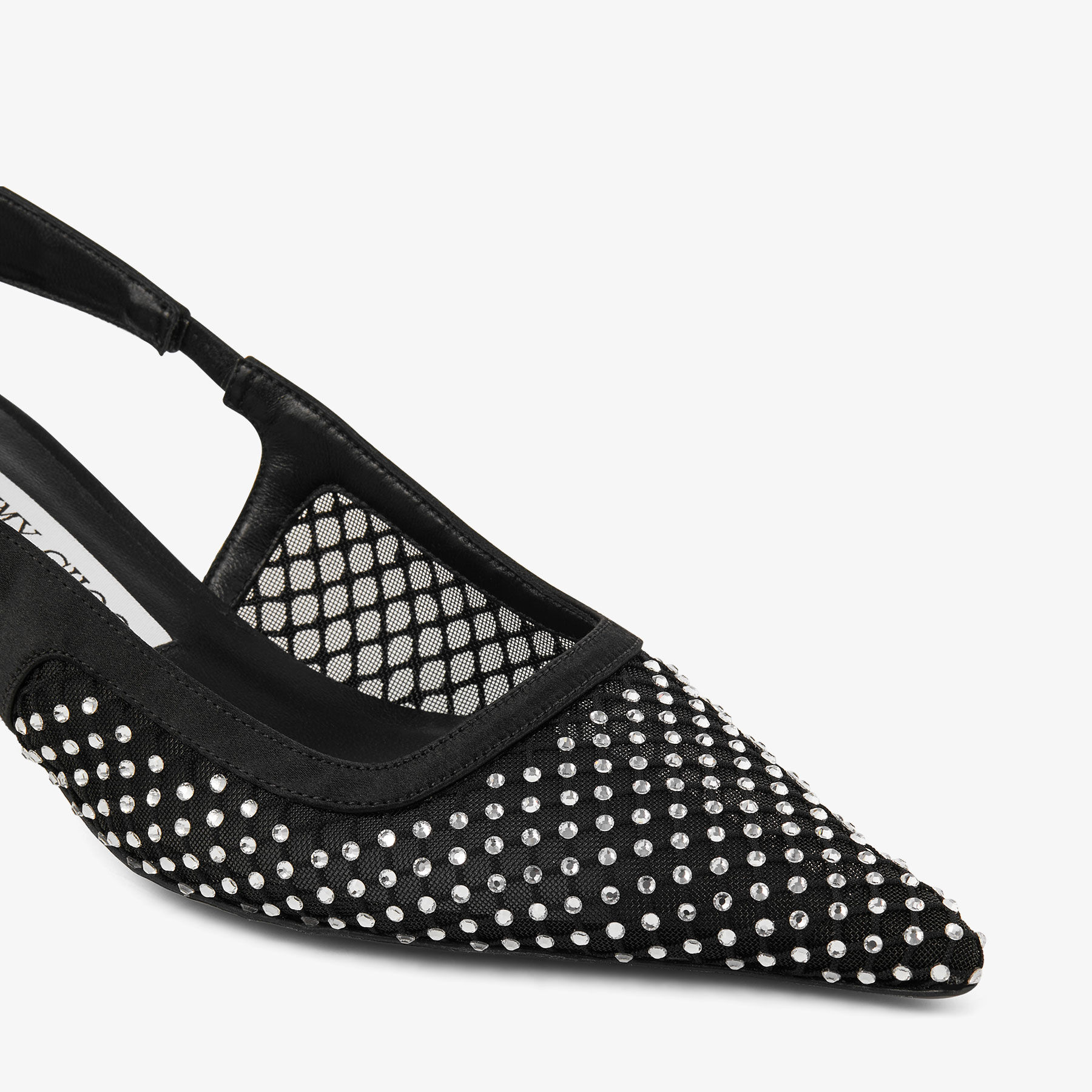 JIMMY CHOO アメル 50 スリンクハック ハンフス AMEL50NAP BLACK Amel 50 | Black Nappa Leather Sling Back Pumps | New