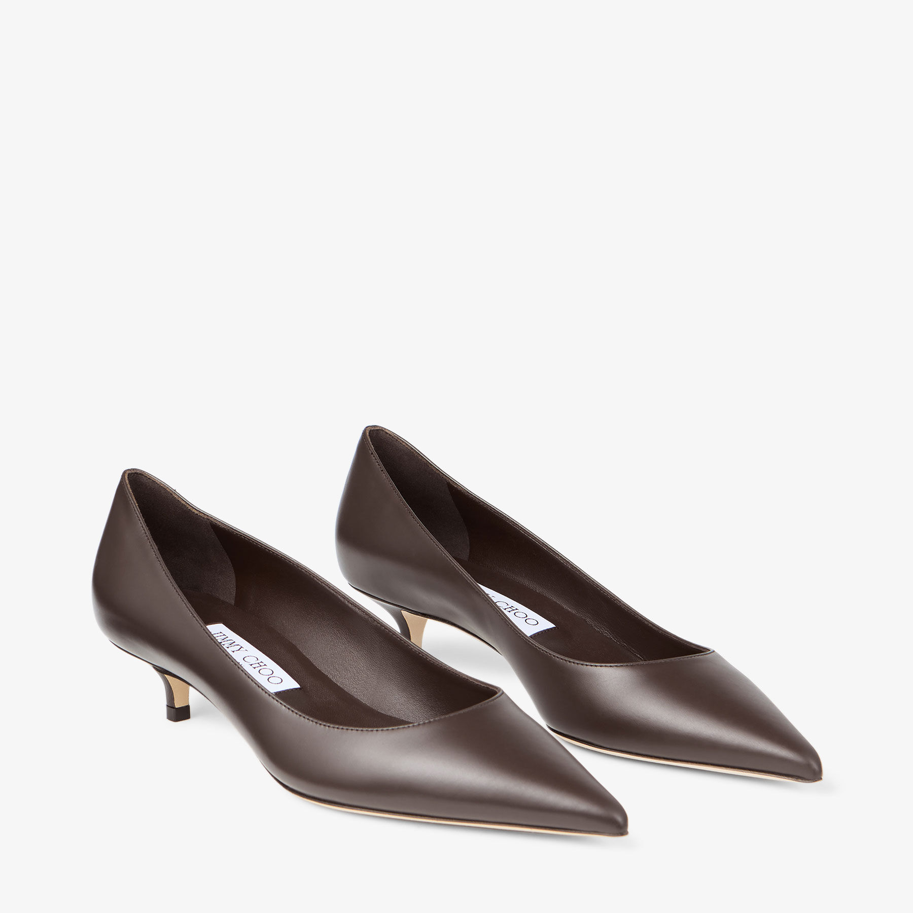 Amelia | Chocolate Calf Leather Pumps | JIMMY CHOO