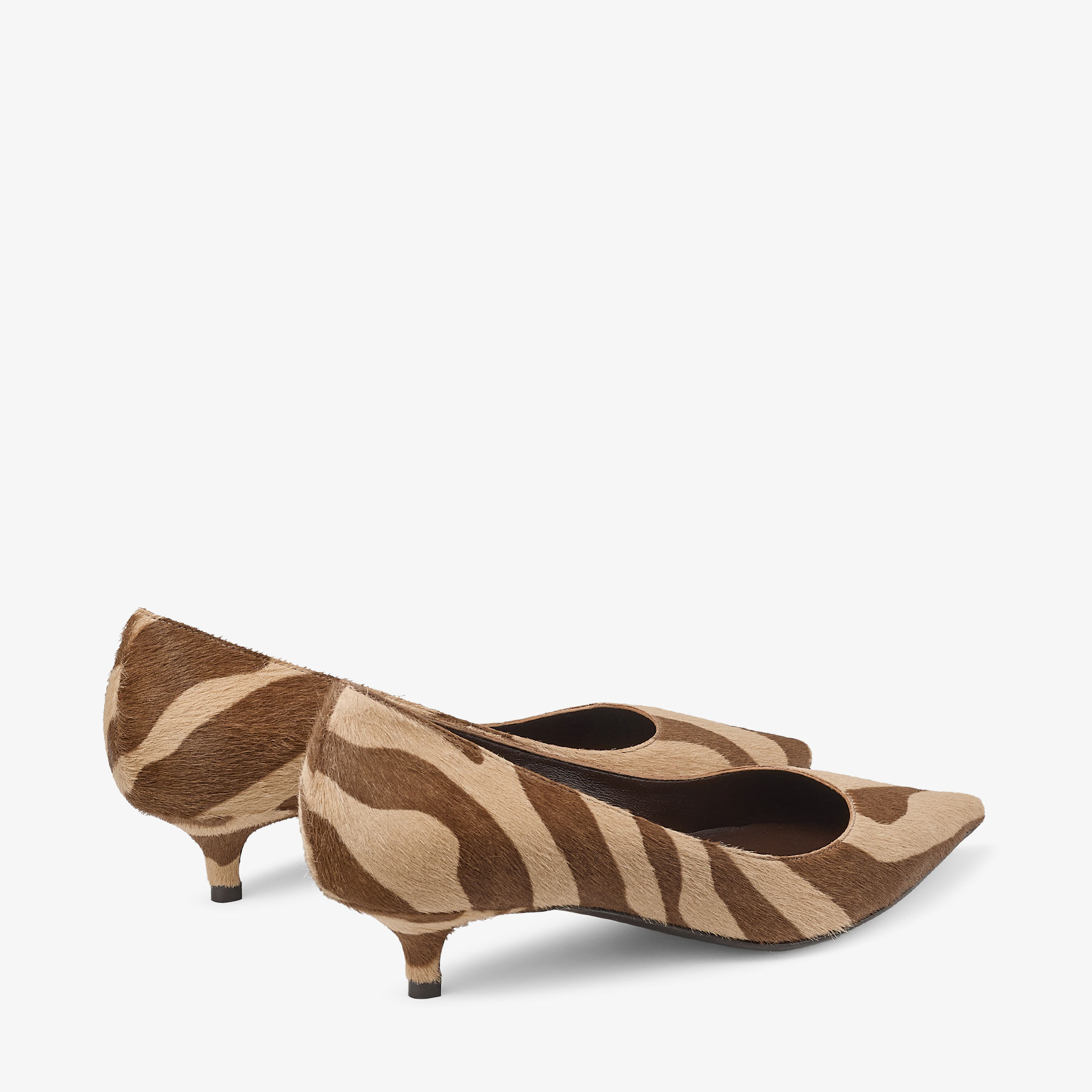 Amelia | Chocolate Zebra Printed Pony Pumps | JIMMY CHOO