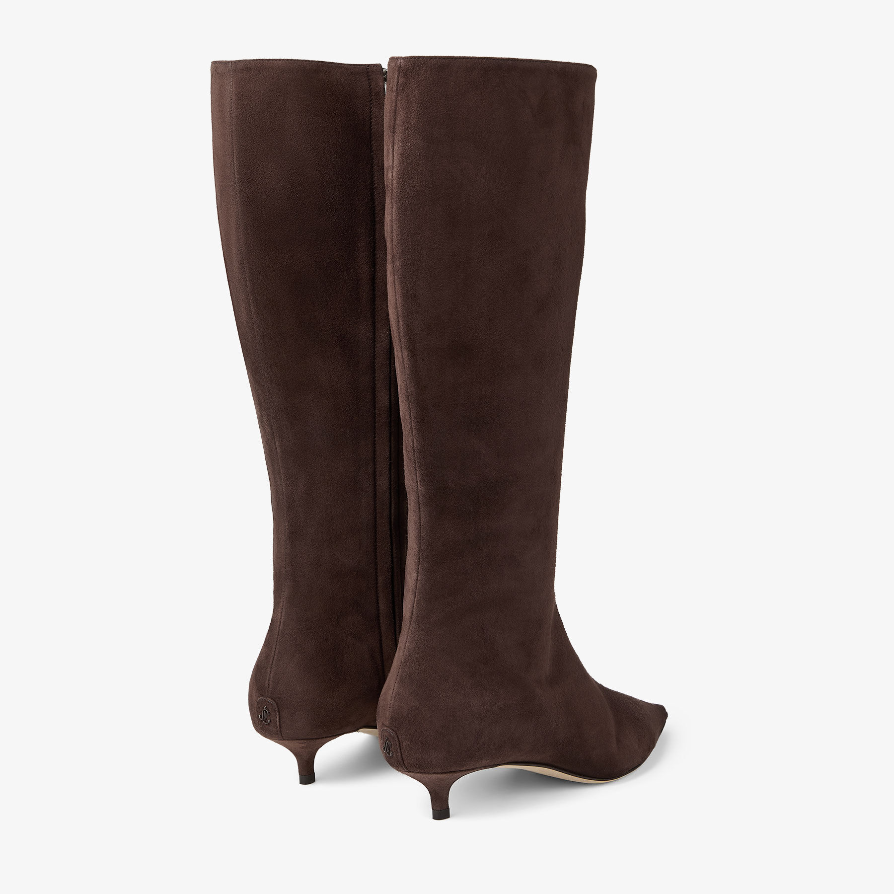 Amis Knee Boot 35 | Chocolate Suede Knee High Boots | JIMMY CHOO