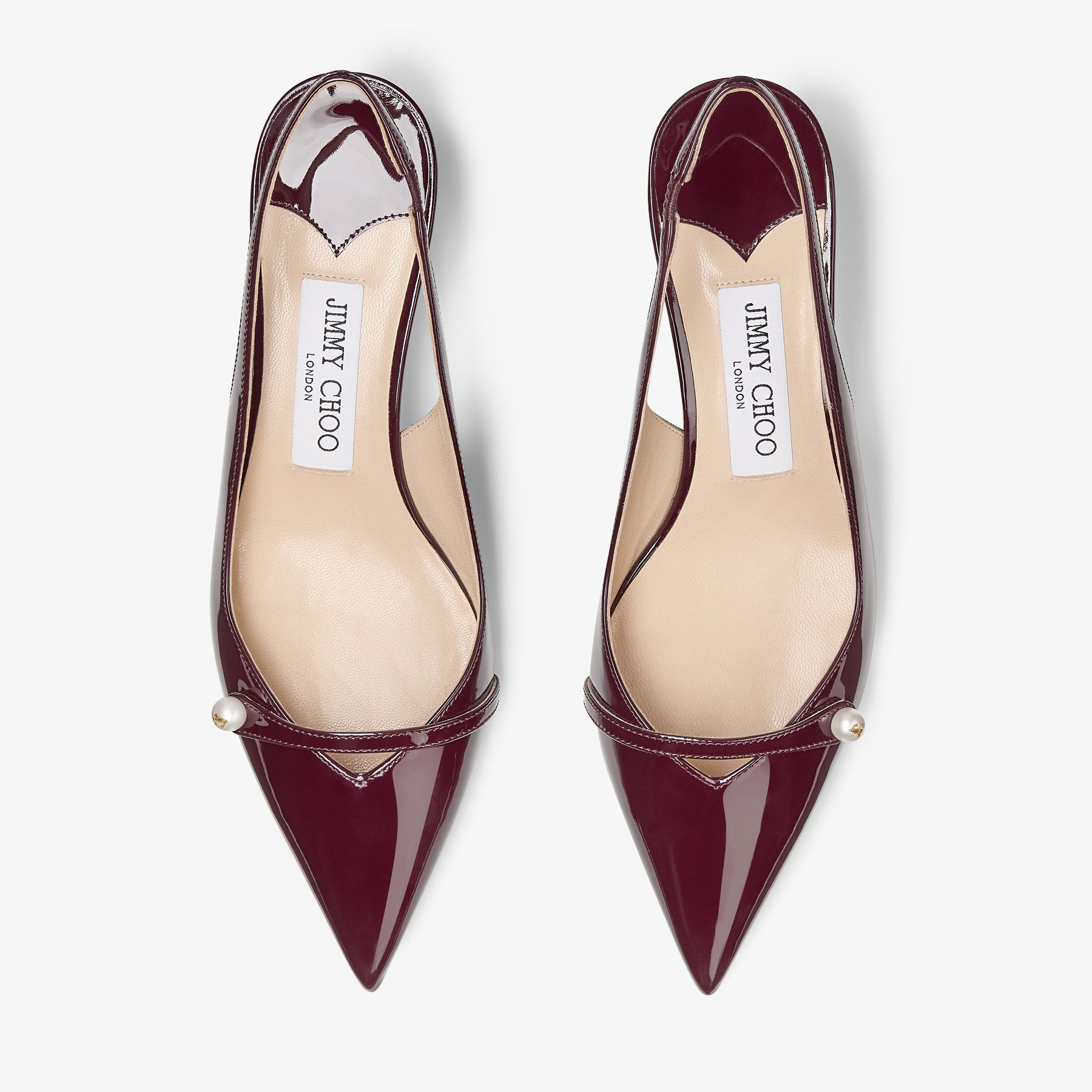 Amita 45 | Garnet Patent Leather Pumps | JIMMY CHOO