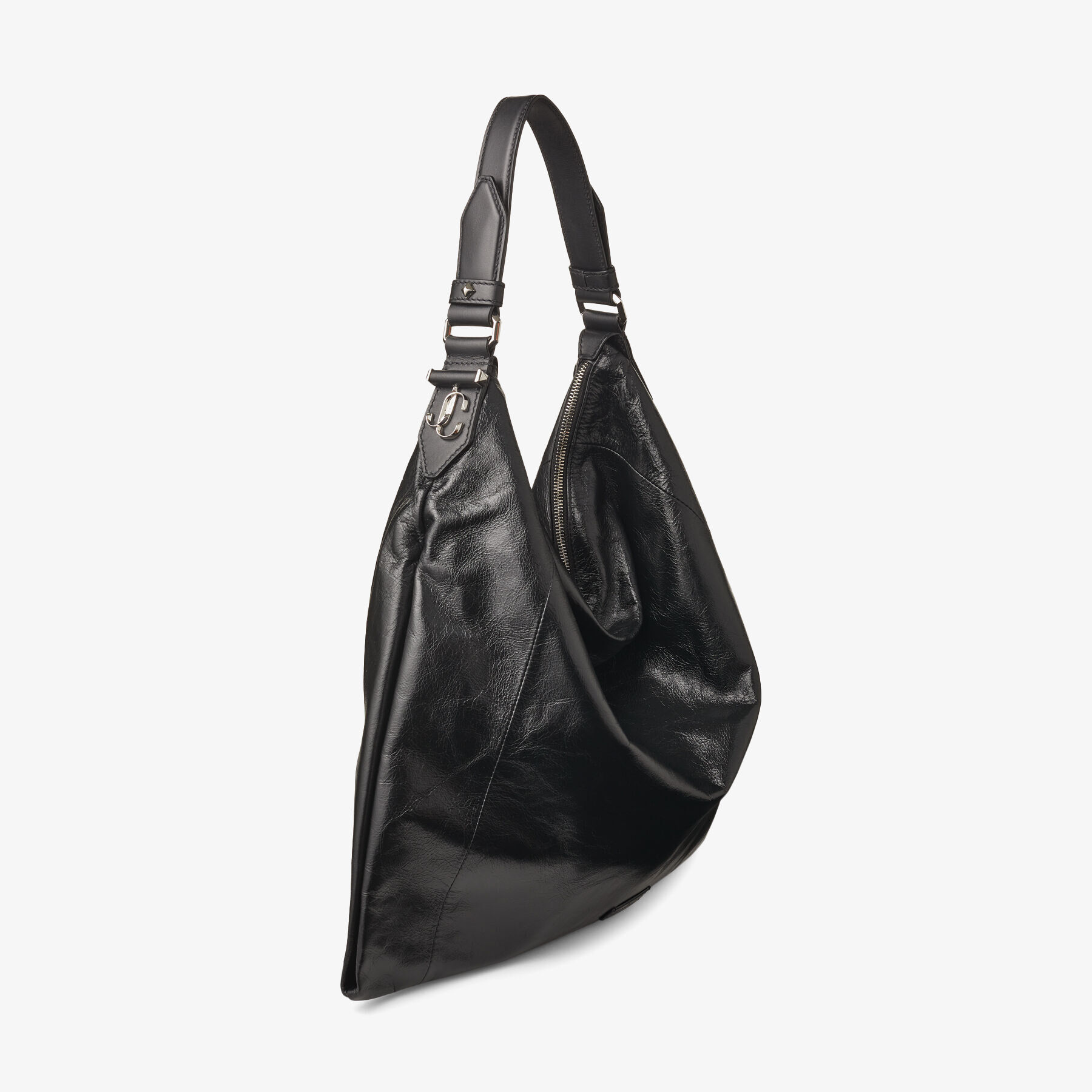 極美品】JIMMY CHOO ANA HOBO/L シアリング ハンドバッグ