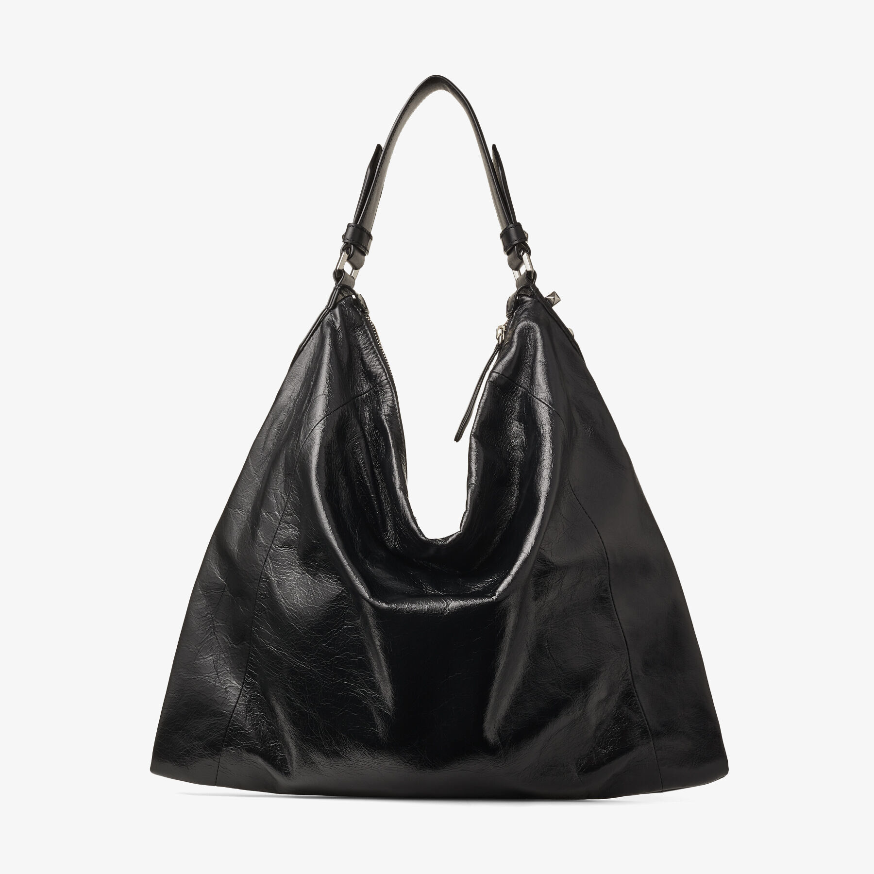 Black Vintage Leather Hobo Handbag | ANA HOBO/S | Autumn