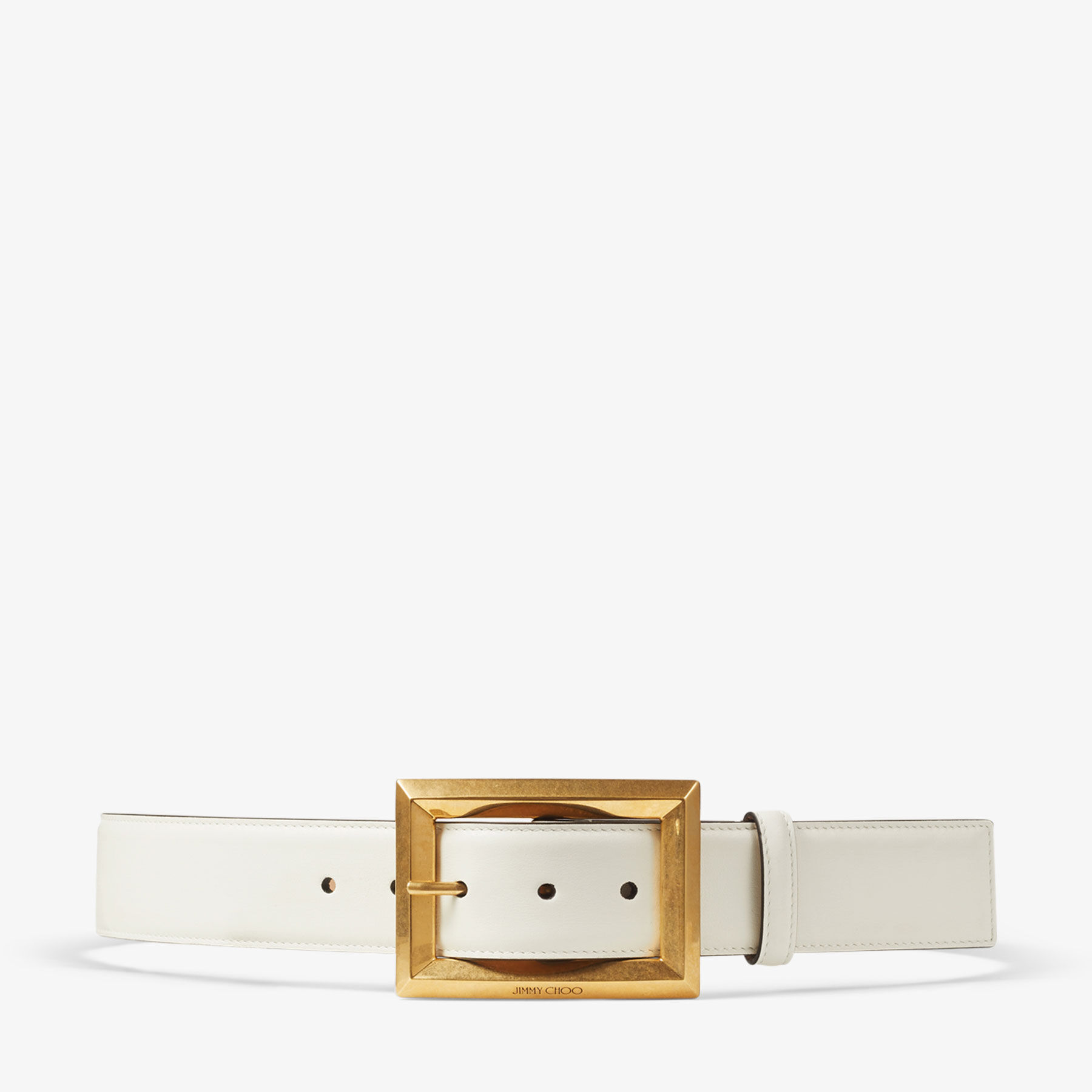 ARLIE | Latte Calf Leather Belt | New Collection | JIMMY CHOO