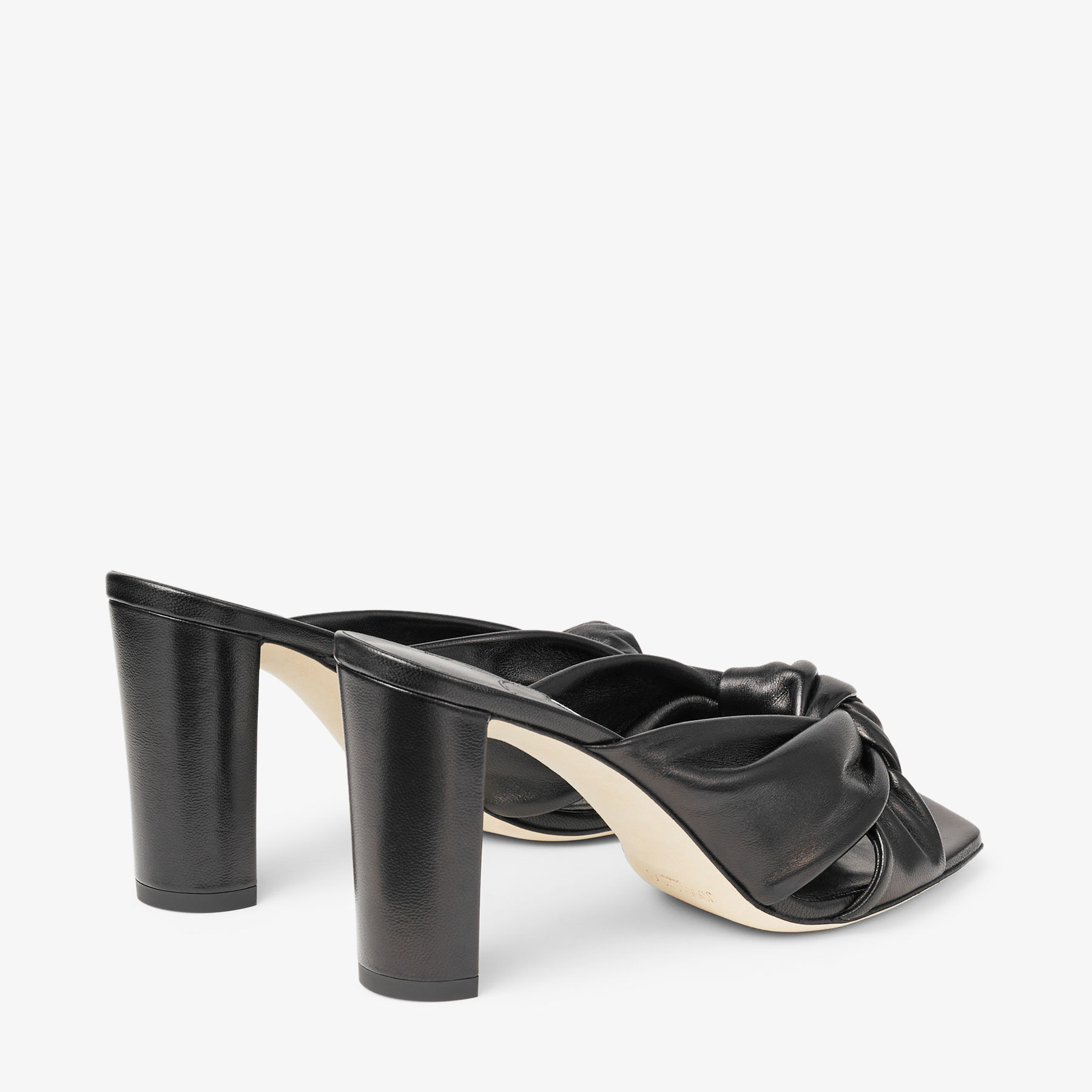 AVENUE 85 | Black Nappa Leather Mules | Summer Collection