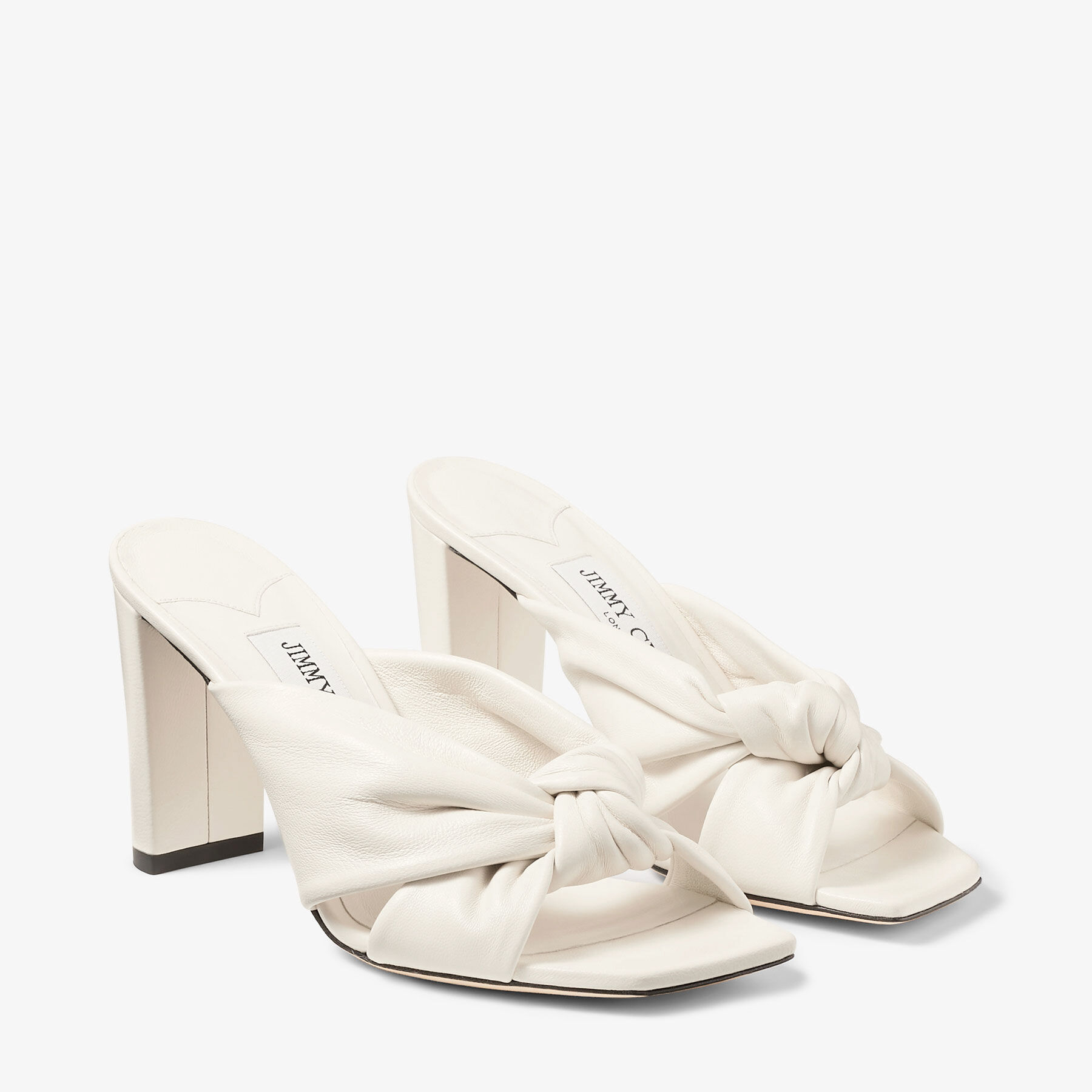 AVENUE 85 | Latte Nappa Leather Mules | Summer Collection | JIMMY CHOO